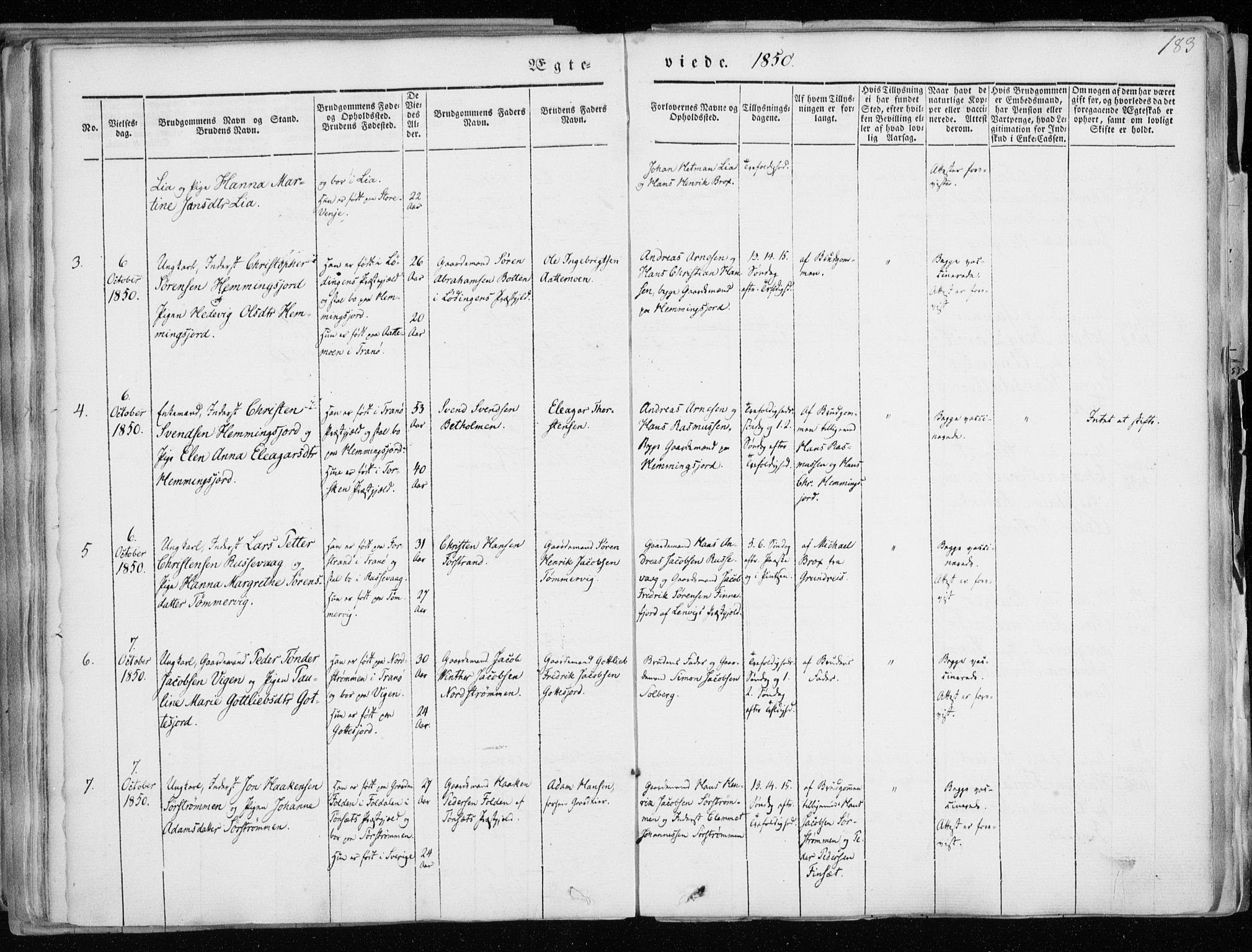 Tranøy sokneprestkontor, SATØ/S-1313/I/Ia/Iaa/L0006kirke: Parish register (official) no. 6, 1844-1855, p. 183