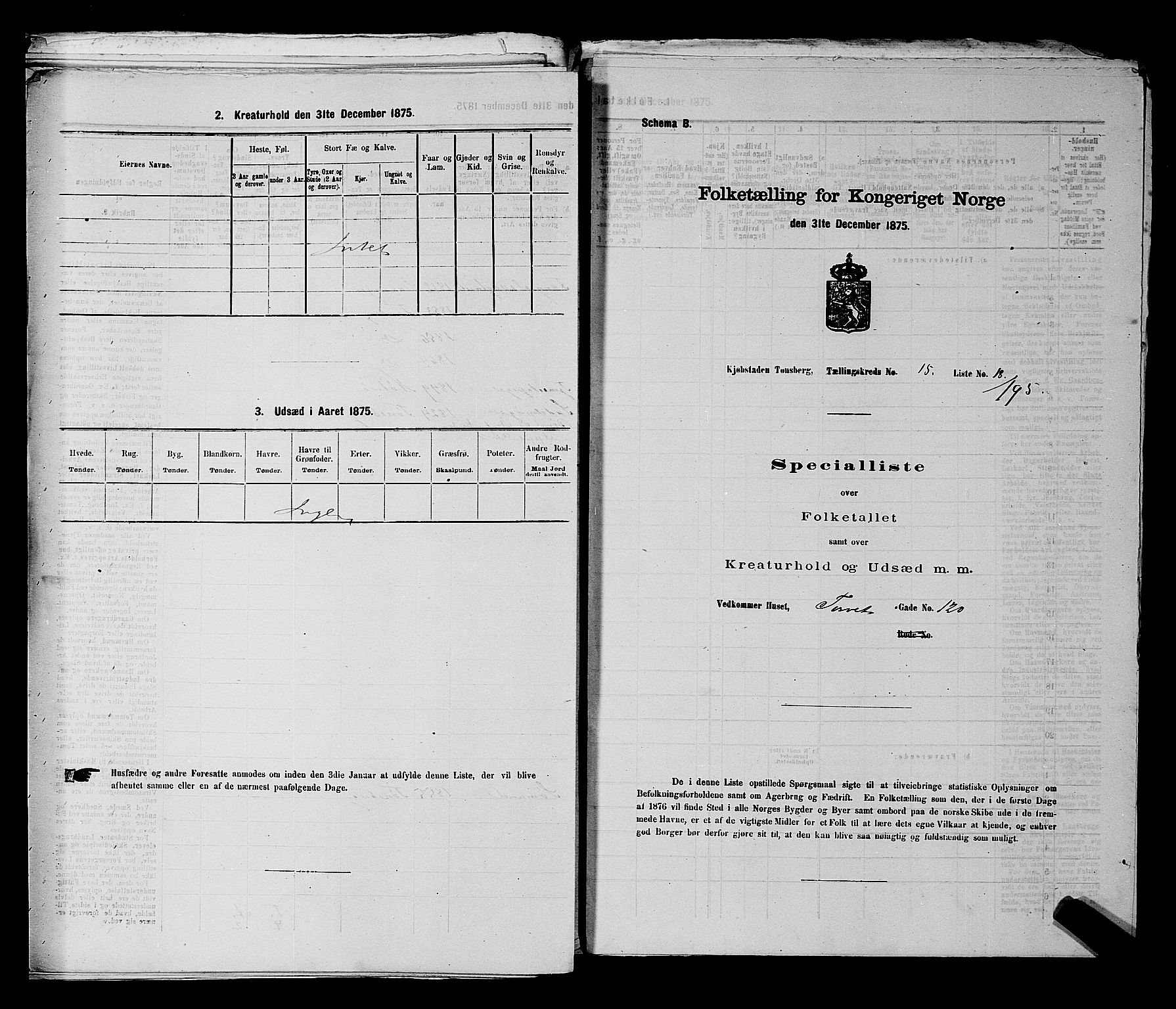 SAKO, 1875 census for 0705P Tønsberg, 1875, p. 480