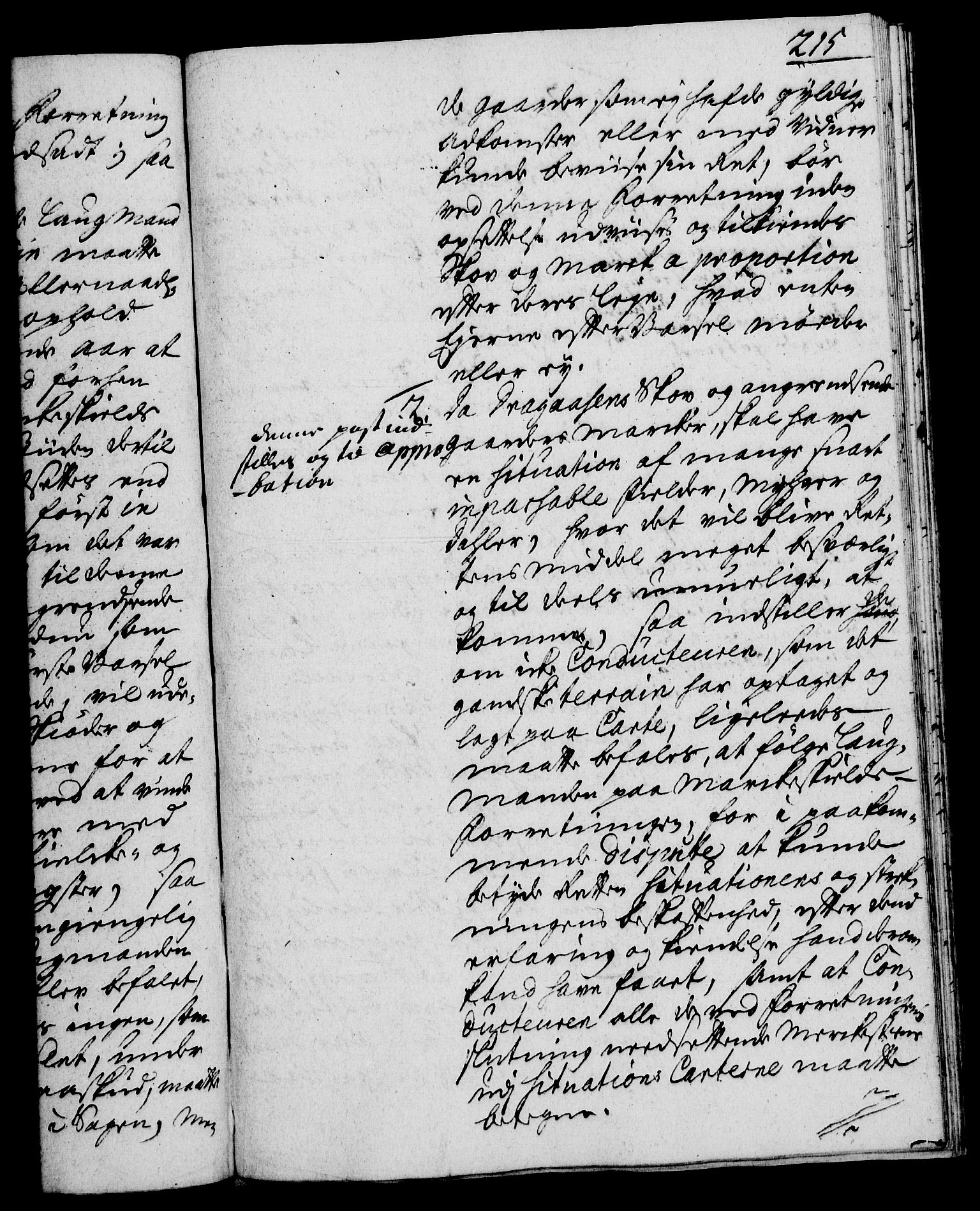 Rentekammeret, Kammerkanselliet, RA/EA-3111/G/Gh/Gha/L0022: Norsk ekstraktmemorialprotokoll (merket RK 53.67), 1739-1741, p. 215