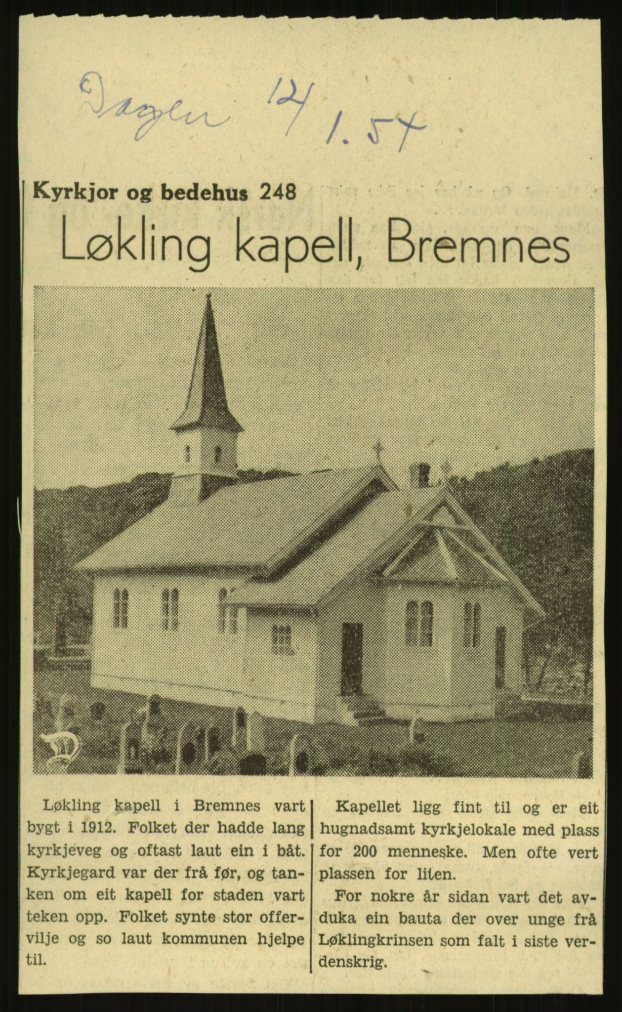 Kirke- og undervisningsdepartementet, Kontoret  for kirke og geistlighet A, AV/RA-S-1007/F/Fb/L0024: Finnås (gml. Føyen) - Fiskum se Eiker, 1838-1961, p. 369