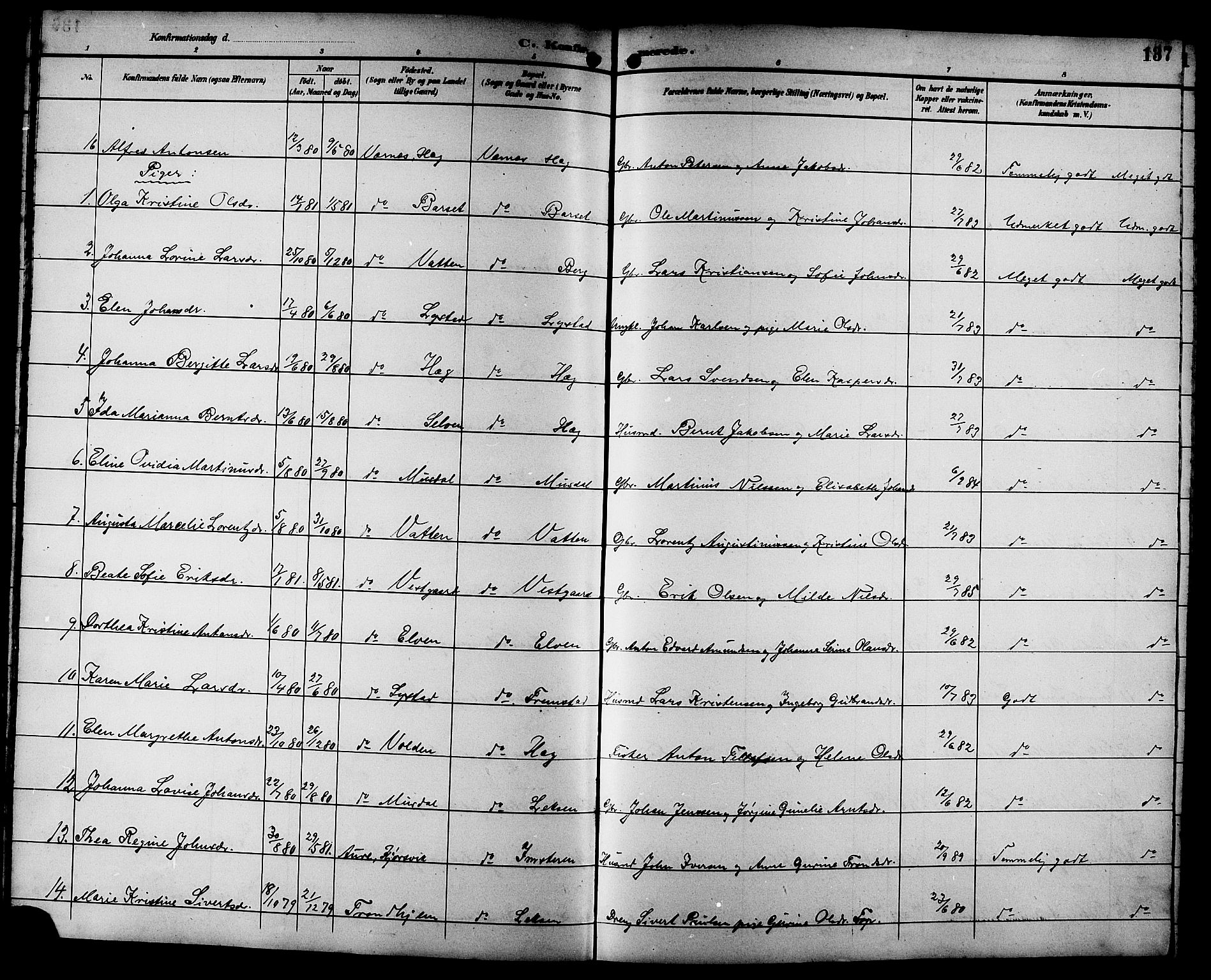 Ministerialprotokoller, klokkerbøker og fødselsregistre - Sør-Trøndelag, SAT/A-1456/662/L0757: Parish register (copy) no. 662C02, 1892-1918, p. 137