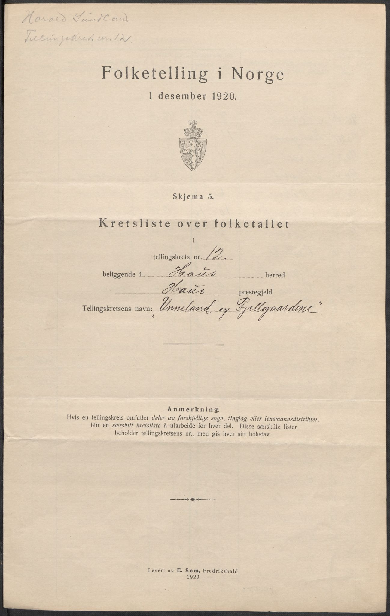 SAB, 1920 census for Haus, 1920, p. 39