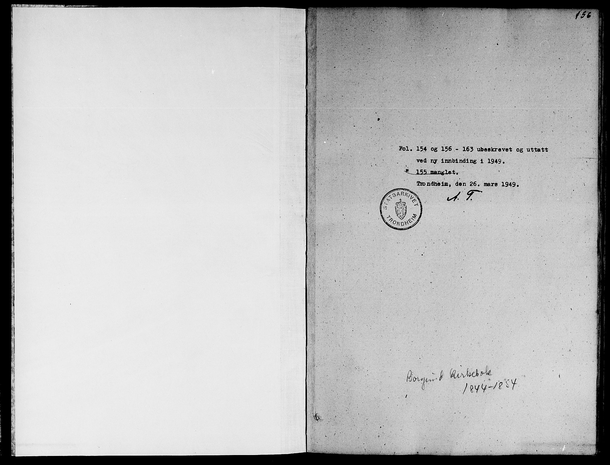 Ministerialprotokoller, klokkerbøker og fødselsregistre - Møre og Romsdal, SAT/A-1454/528/L0426: Parish register (copy) no. 528C07, 1844-1854, p. 156