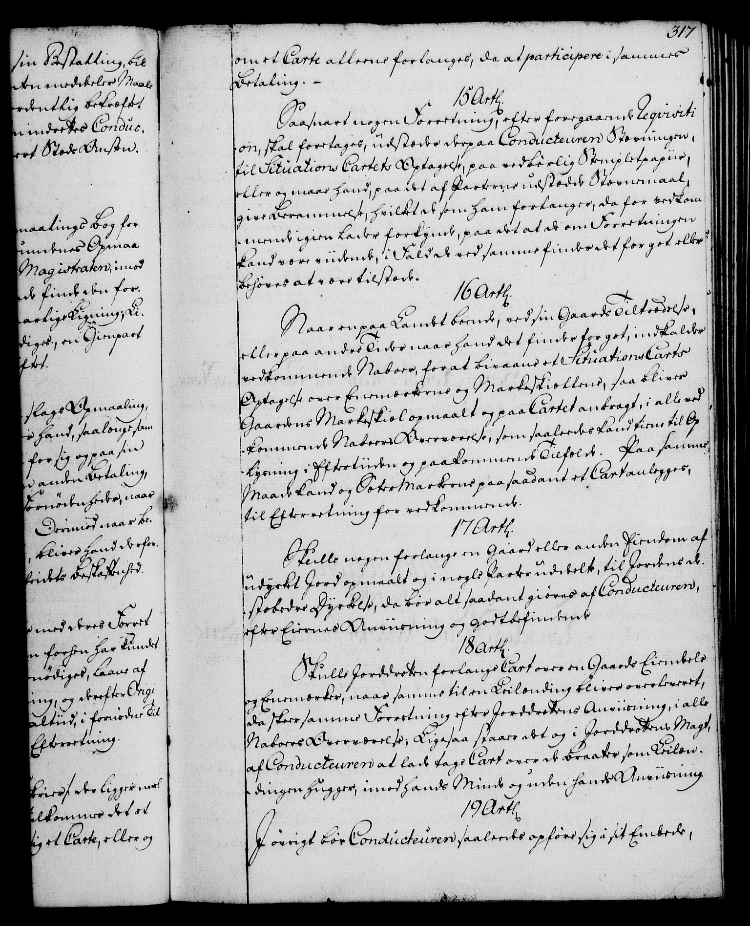 Rentekammeret, Kammerkanselliet, RA/EA-3111/G/Gg/Ggi/L0003: Norsk instruksjonsprotokoll med register (merket RK 53.36), 1751-1775, p. 317