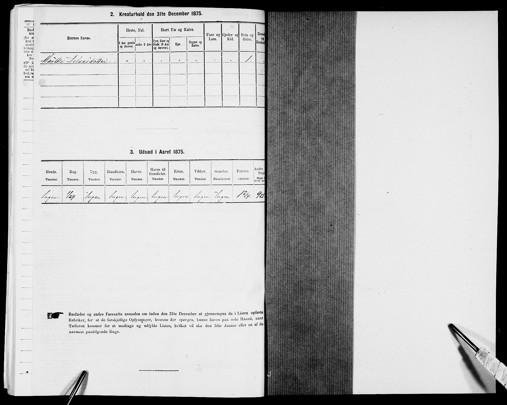 SAK, 1875 census for 0914L Holt/Holt, 1875, p. 403