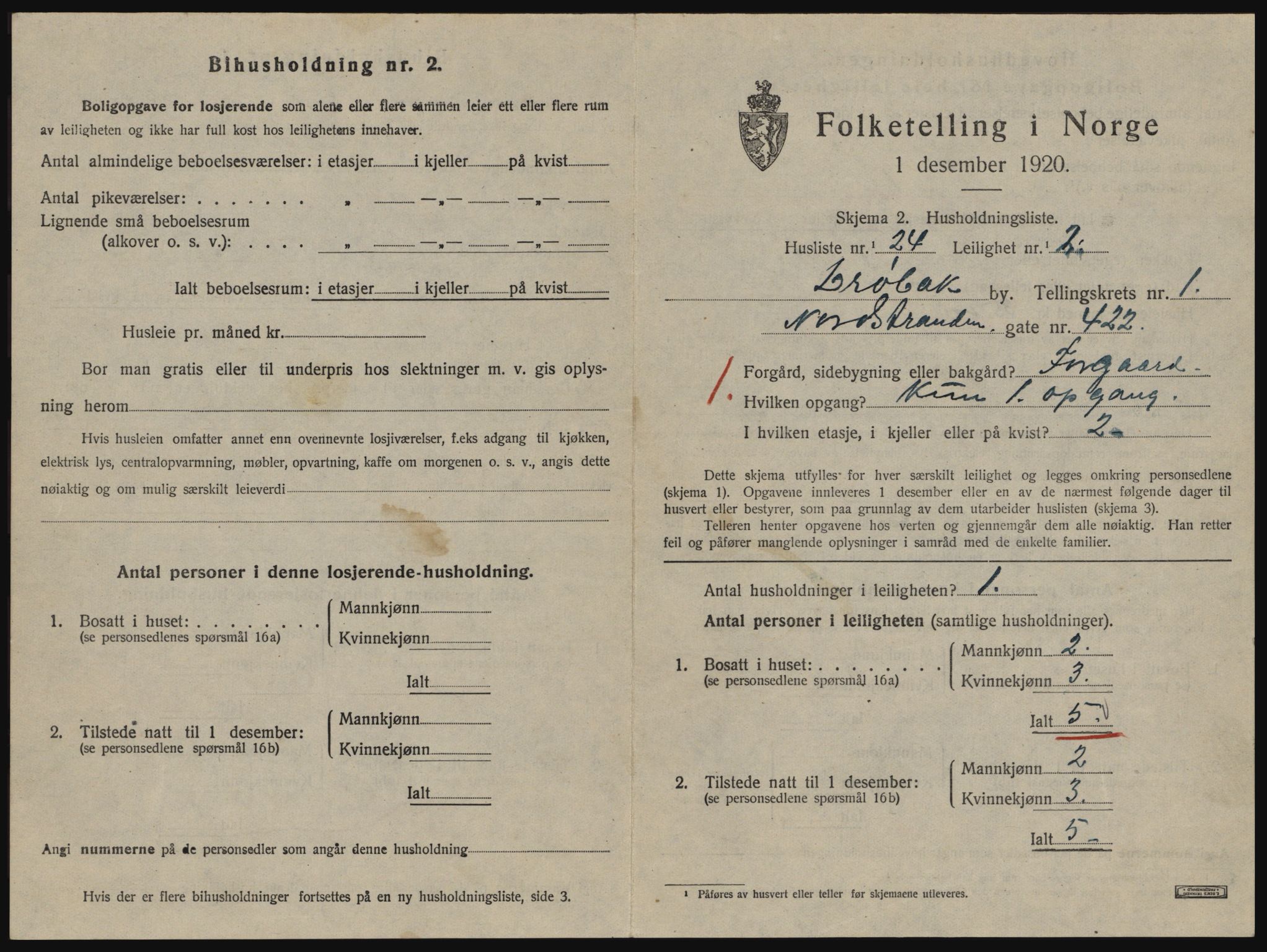 SAO, 1920 census for Drøbak, 1920, p. 821