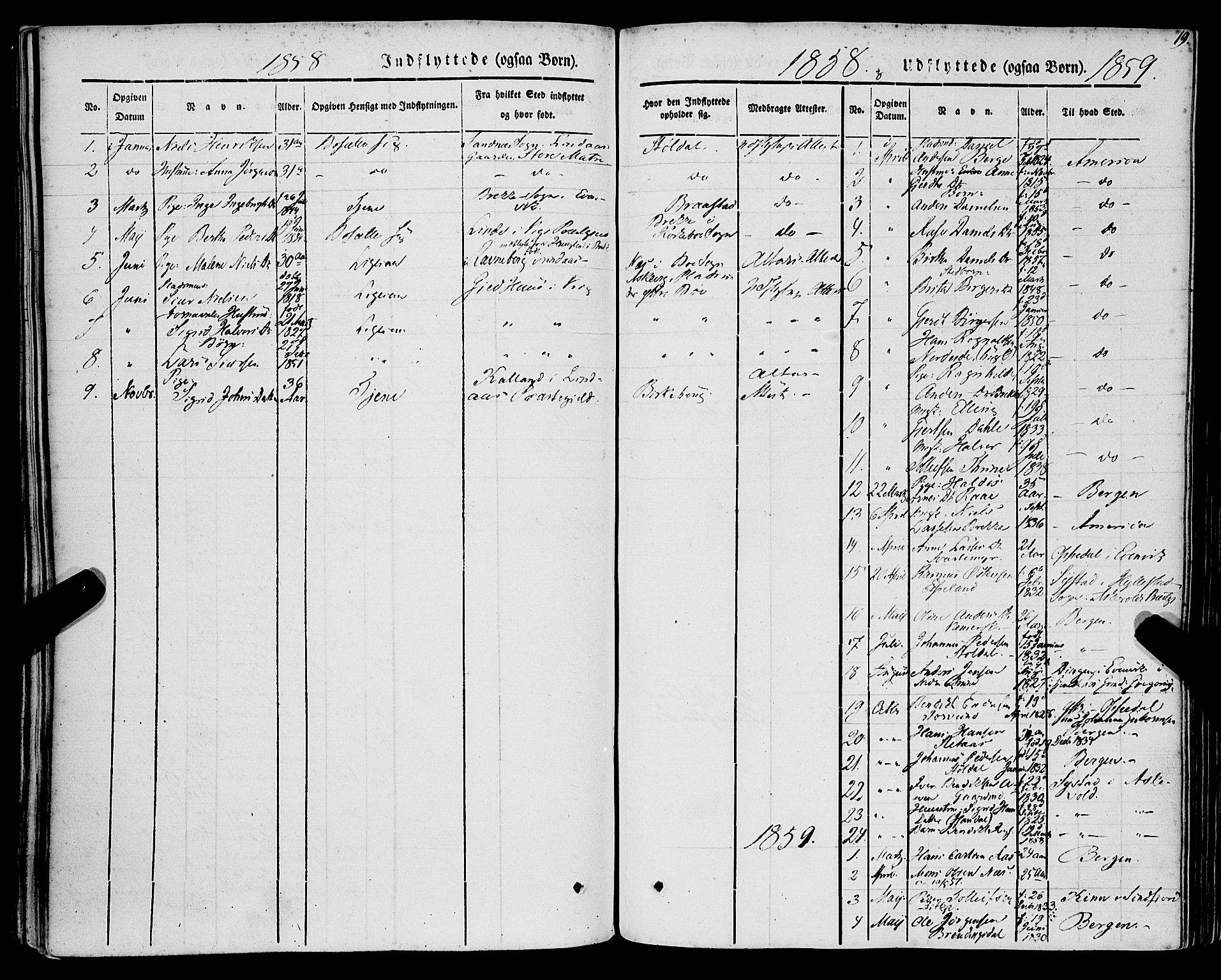 Lavik sokneprestembete, SAB/A-80901: Parish register (official) no. A 3, 1843-1863, p. 19