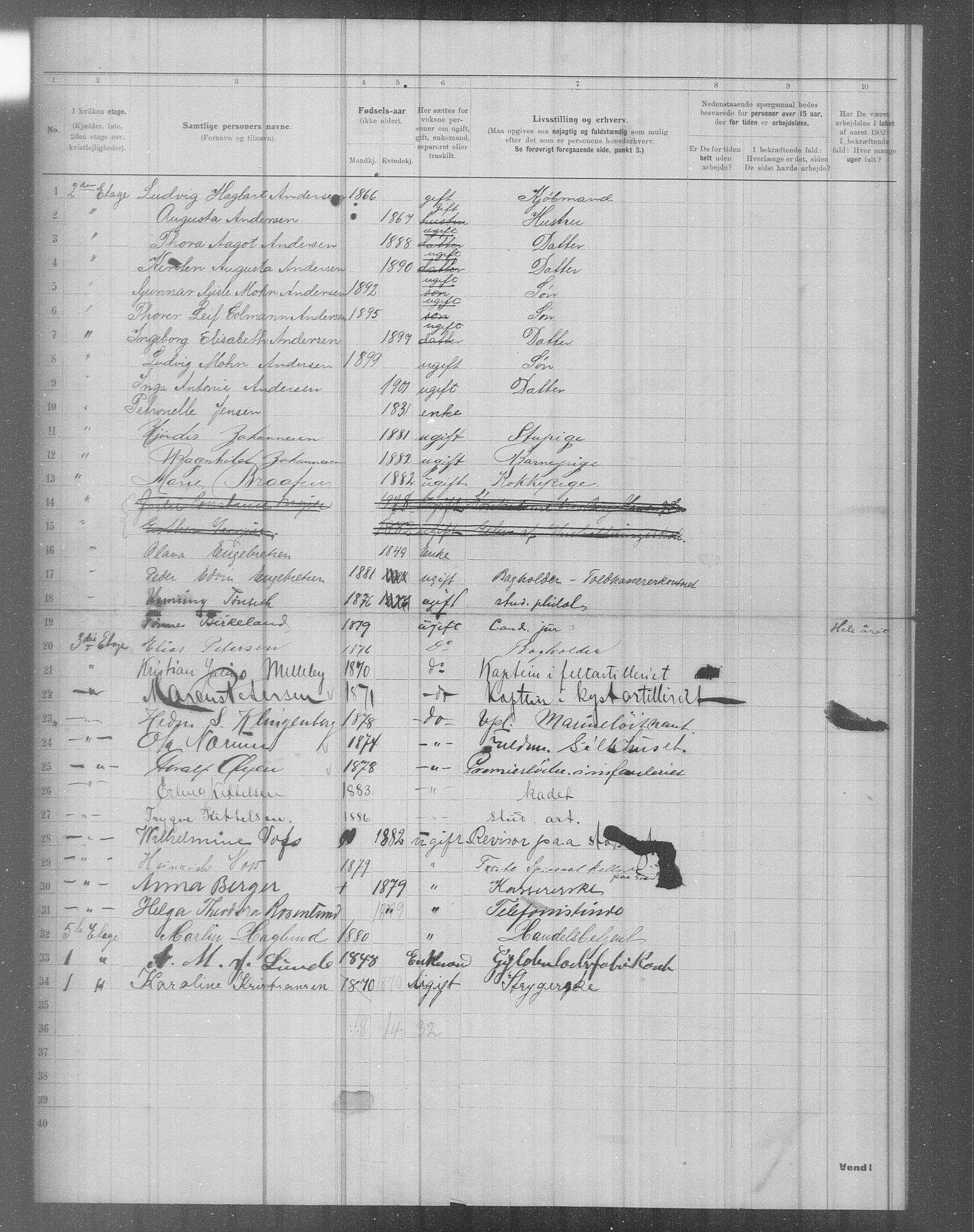 OBA, Municipal Census 1902 for Kristiania, 1902, p. 3544