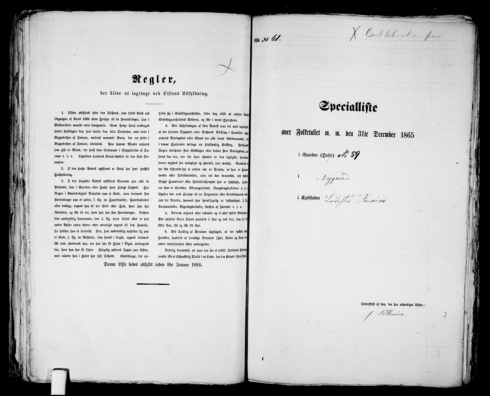 RA, 1865 census for Vanse/Farsund, 1865, p. 128