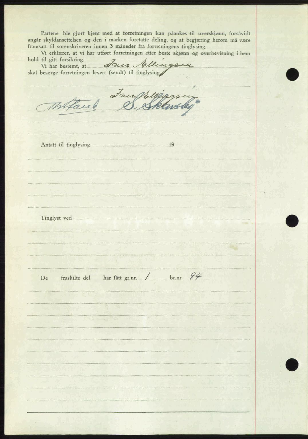 Romsdal sorenskriveri, SAT/A-4149/1/2/2C: Mortgage book no. A24, 1947-1947, Diary no: : 2773/1947