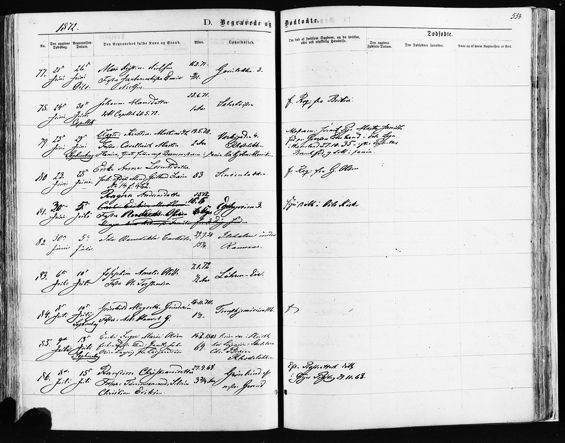 Østre Aker prestekontor Kirkebøker, AV/SAO-A-10840/F/Fa/L0003: Parish register (official) no. I 3, 1869-1875, p. 554