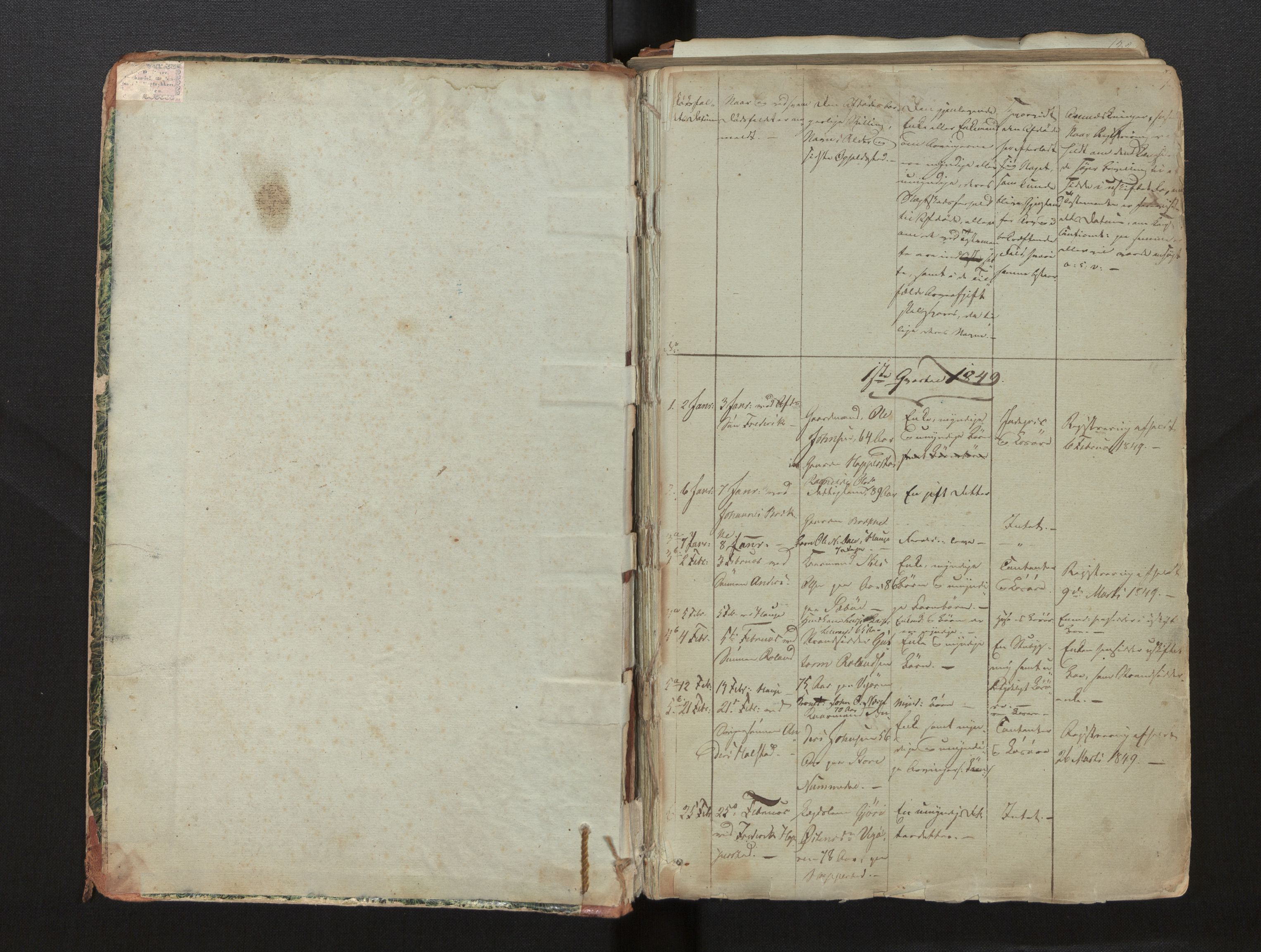 Lensmannen i Vik, AV/SAB-A-30301/0006/L0013: Dødsfallprotokoll, 1849-1902, p. 1
