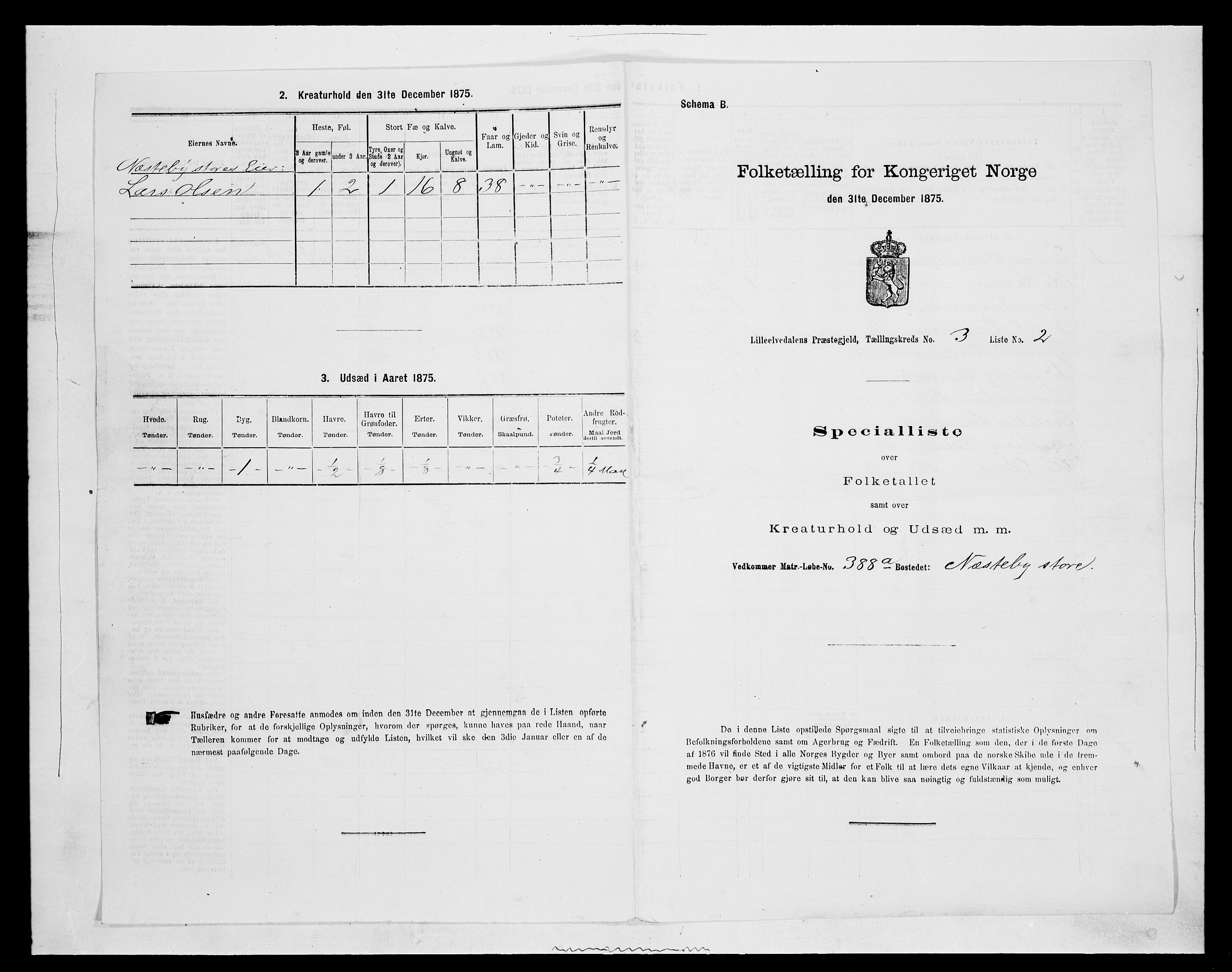 SAH, 1875 census for 0438P Lille Elvedalen, 1875, p. 313