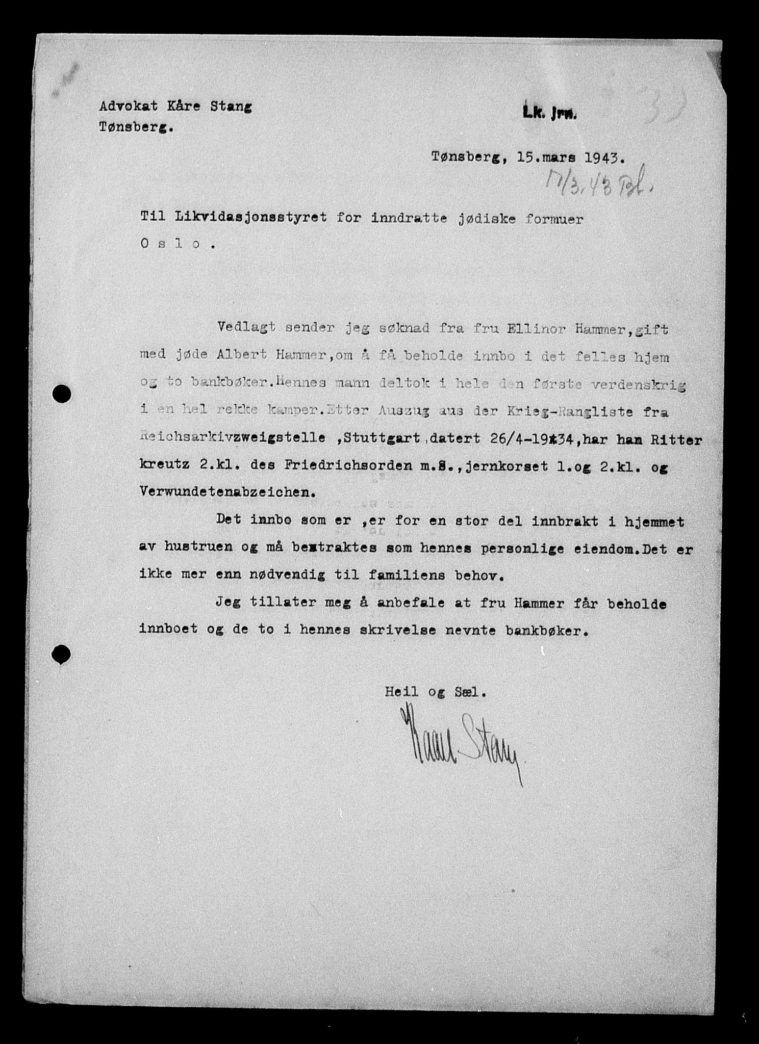 Justisdepartementet, Tilbakeføringskontoret for inndratte formuer, RA/S-1564/H/Hc/Hcd/L0998: --, 1945-1947, p. 61