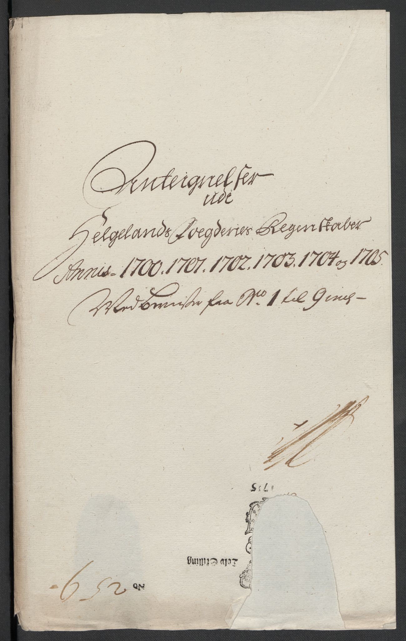 Rentekammeret inntil 1814, Reviderte regnskaper, Fogderegnskap, AV/RA-EA-4092/R65/L4508: Fogderegnskap Helgeland, 1702-1705, p. 502