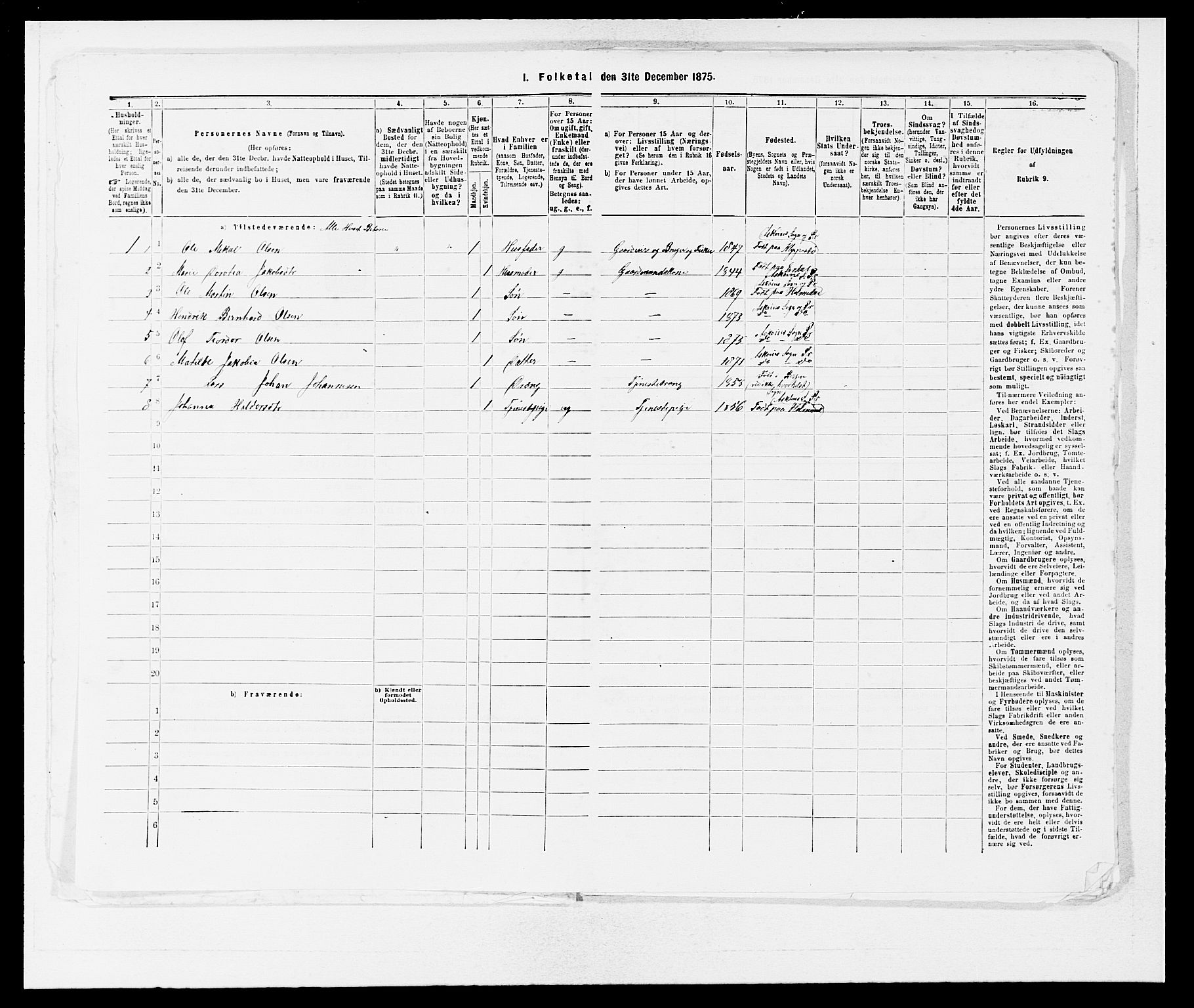 SAB, 1875 census for 1247P Askøy, 1875, p. 150