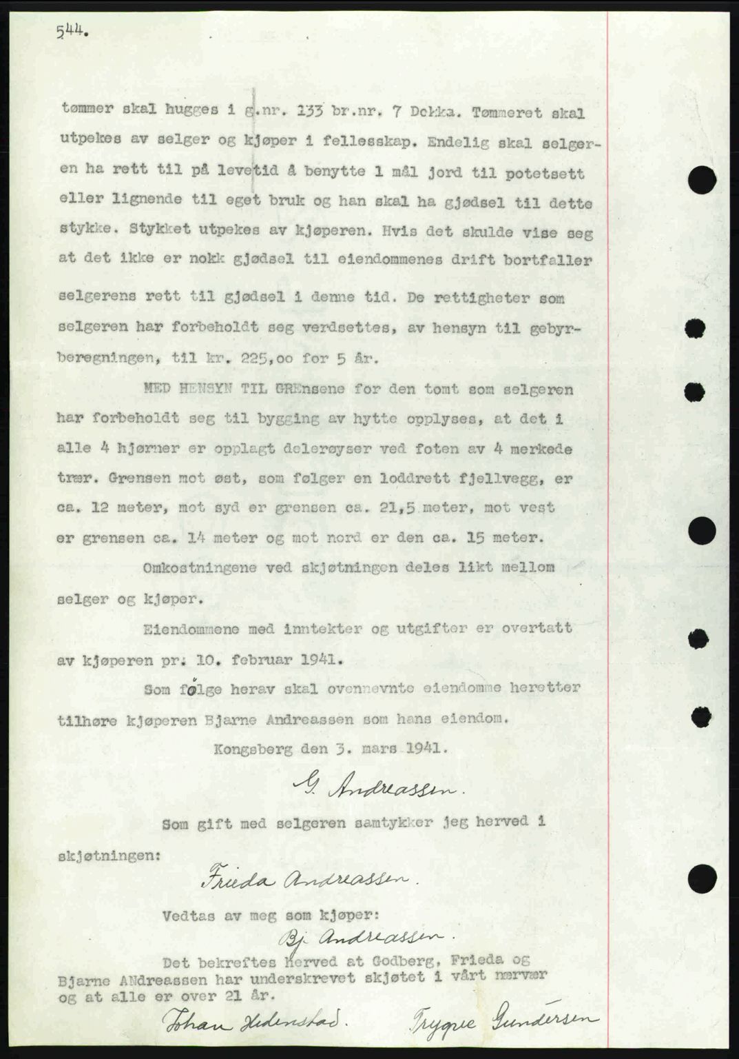 Eiker, Modum og Sigdal sorenskriveri, SAKO/A-123/G/Ga/Gab/L0043: Mortgage book no. A13, 1940-1941, Diary no: : 578/1941