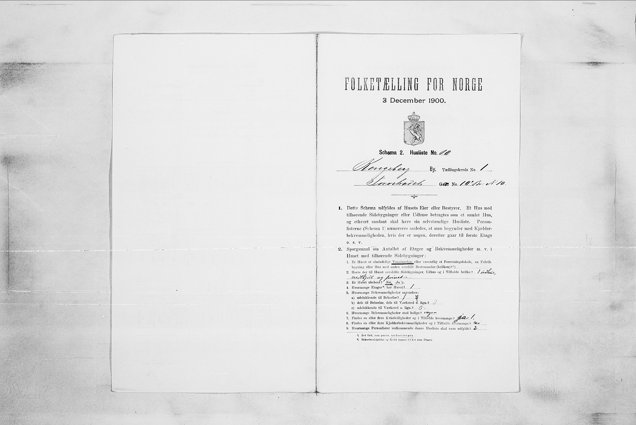 RA, 1900 census for Kongsberg, 1900, p. 74