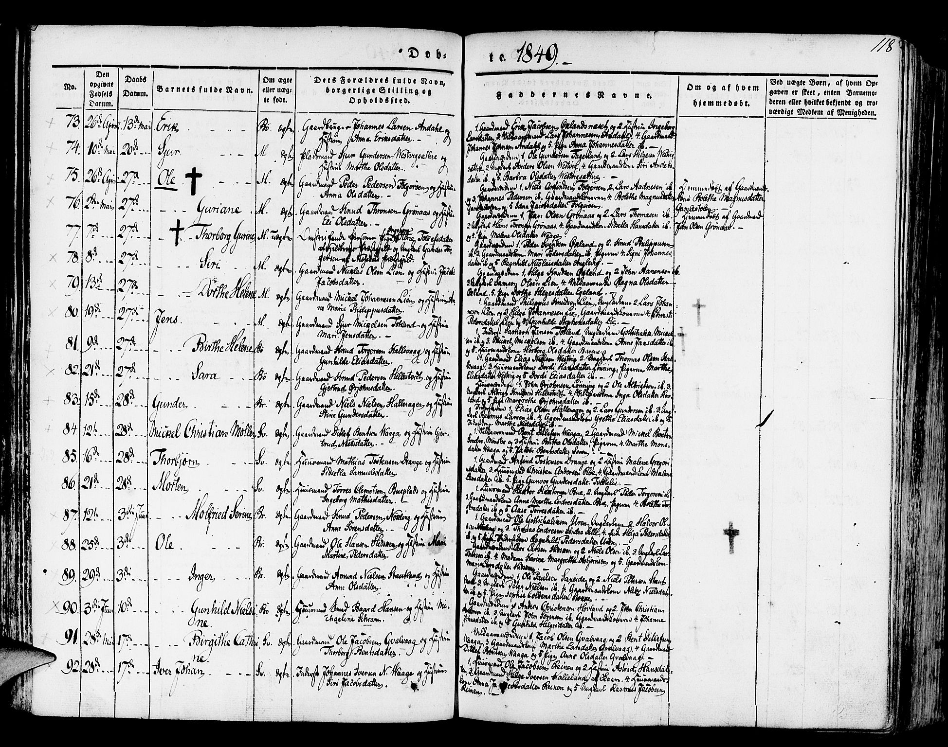Finnås sokneprestembete, SAB/A-99925/H/Ha/Haa/Haaa/L0006: Parish register (official) no. A 6, 1836-1850, p. 118