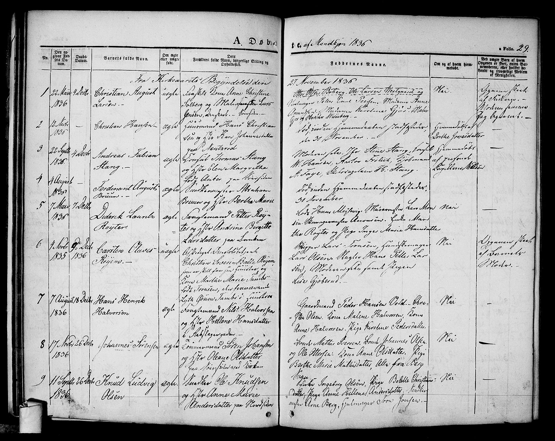 Halden prestekontor Kirkebøker, AV/SAO-A-10909/F/Fa/L0005: Parish register (official) no. I 5, 1834-1845, p. 29