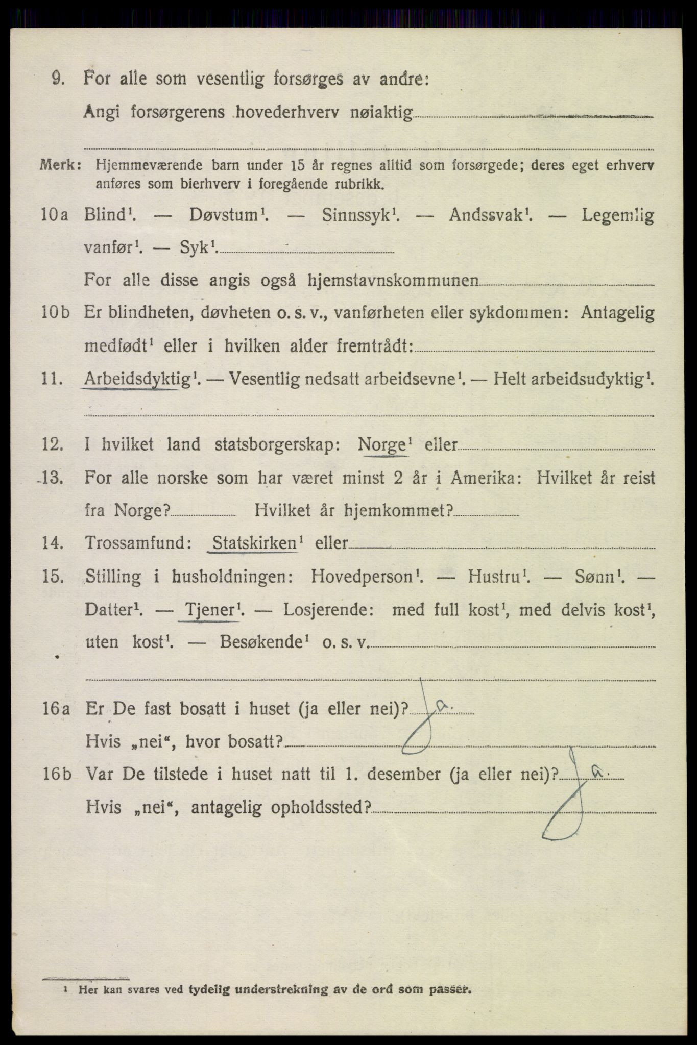 SAH, 1920 census for Lunner, 1920, p. 2882