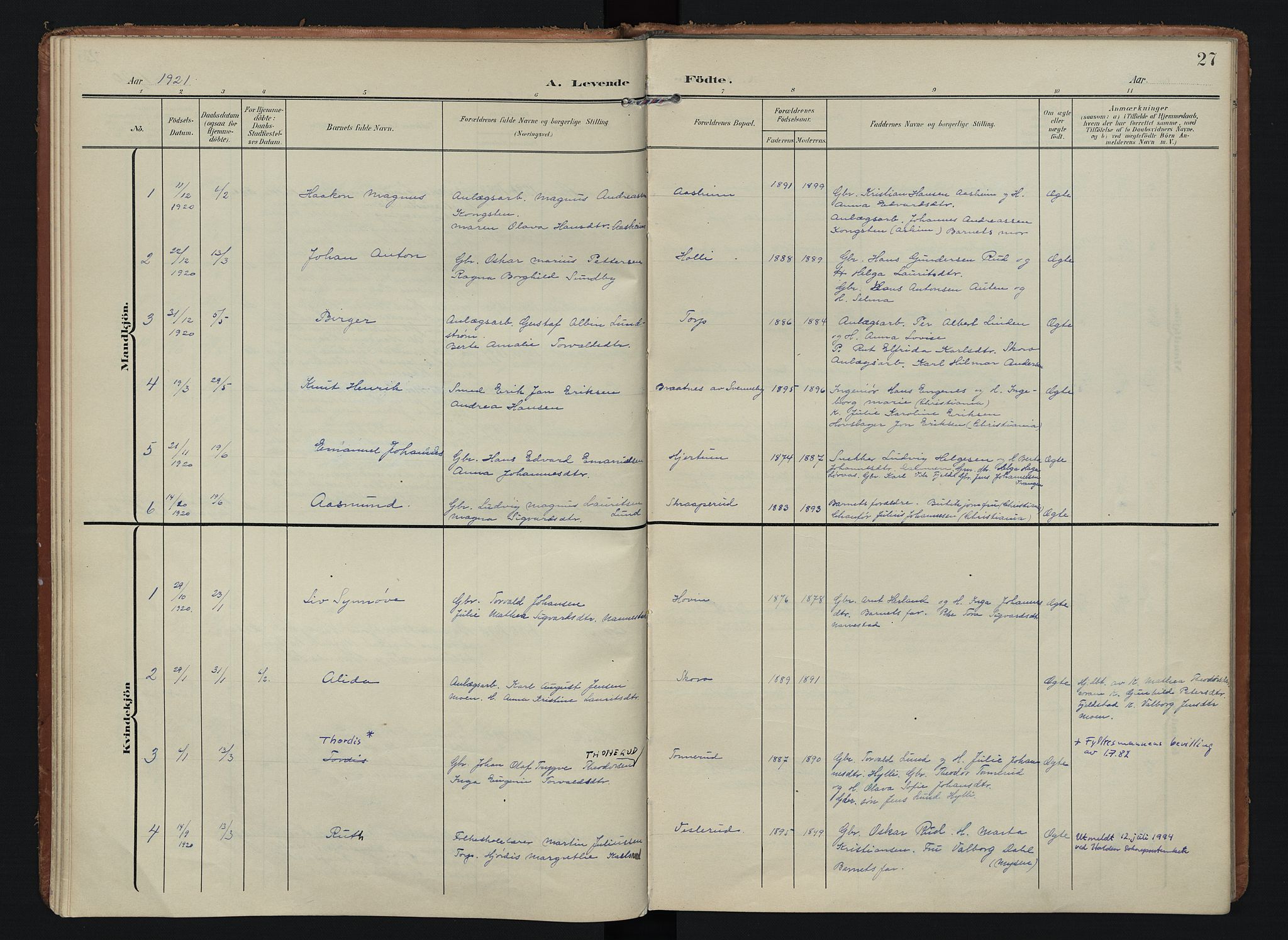 Spydeberg prestekontor Kirkebøker, SAO/A-10924/F/Fb/L0002: Parish register (official) no. II 2, 1908-1926, p. 27