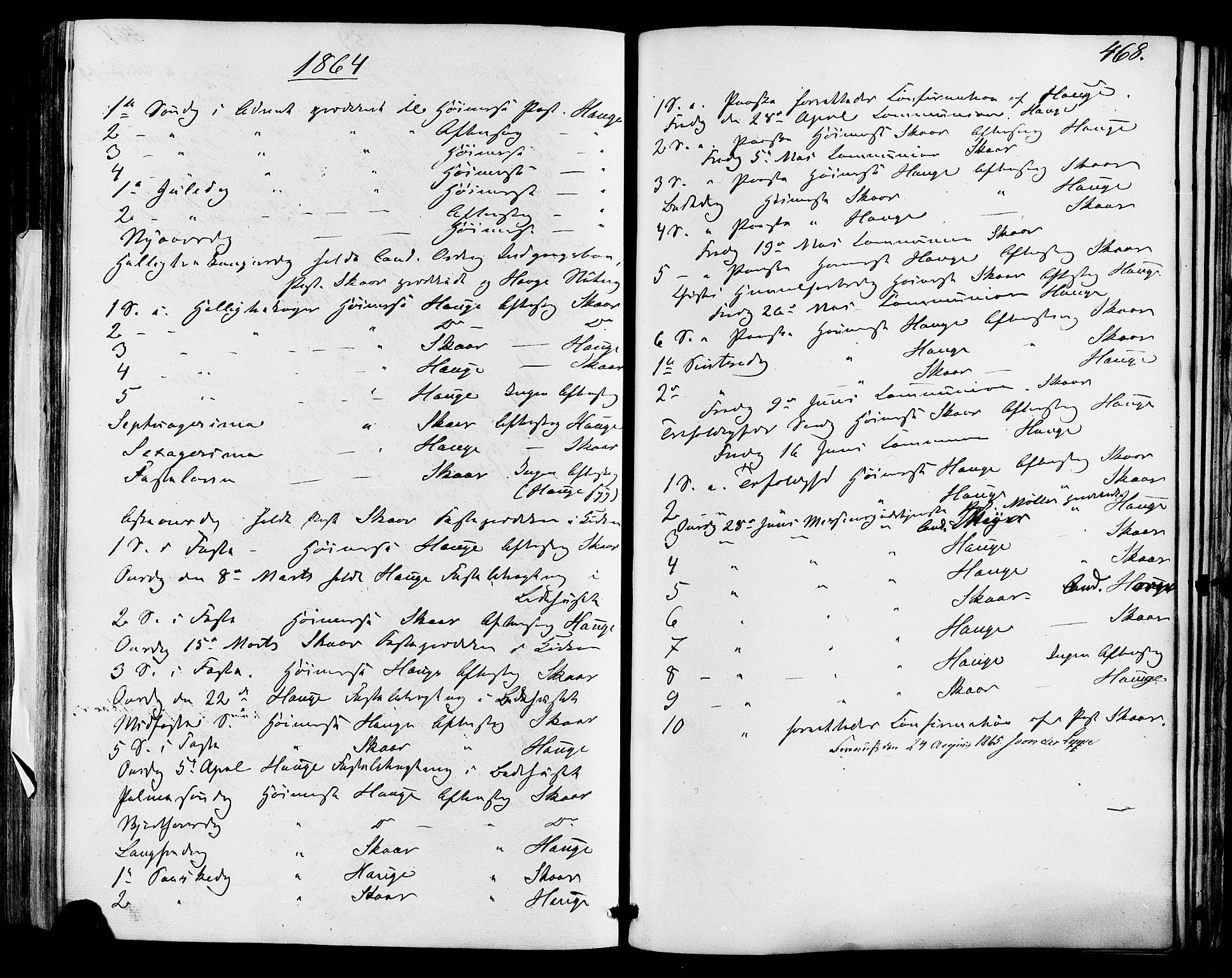 Skien kirkebøker, SAKO/A-302/F/Fa/L0007: Parish register (official) no. 7, 1856-1865, p. 468
