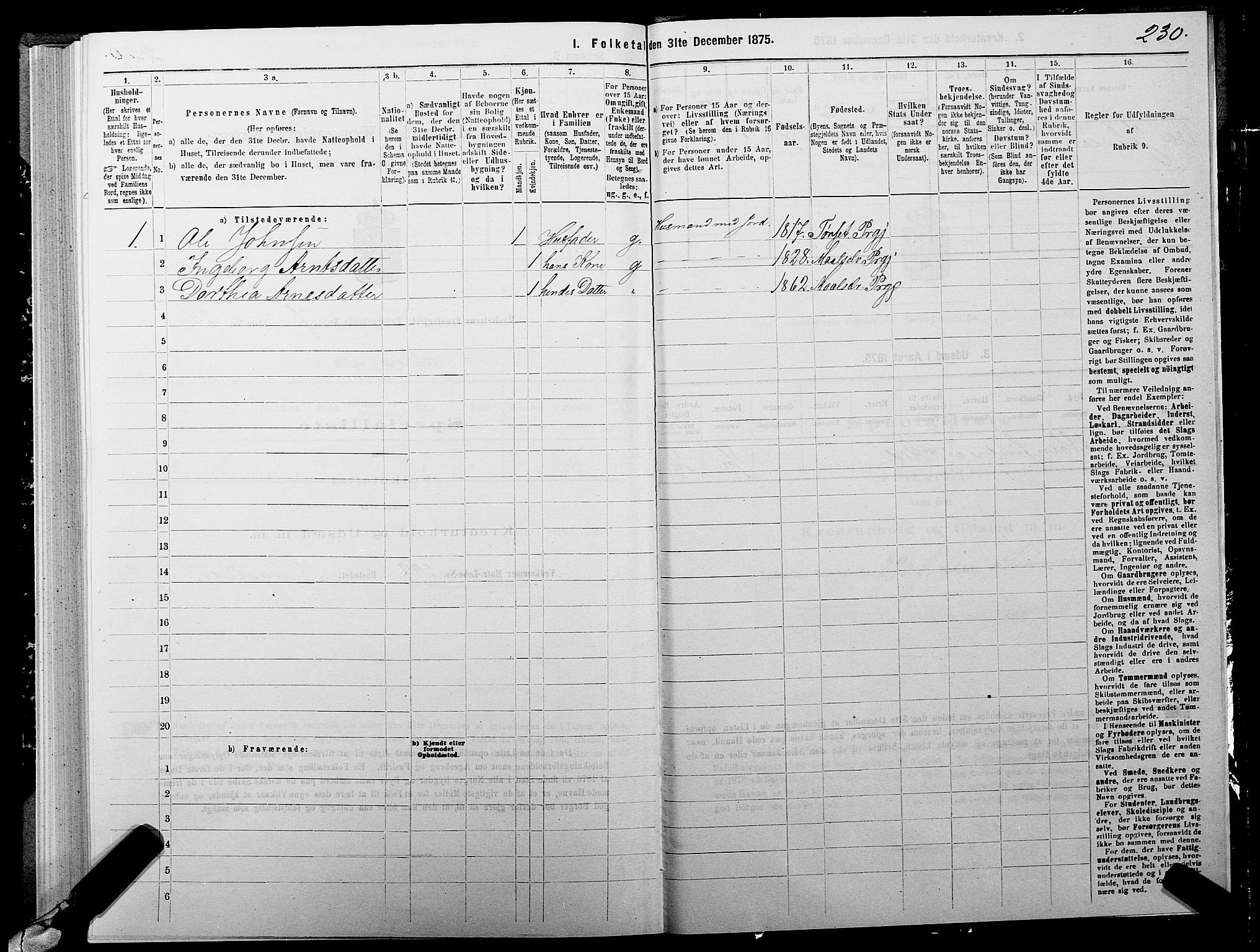 SATØ, 1875 census for 1924P Målselv, 1875, p. 3230