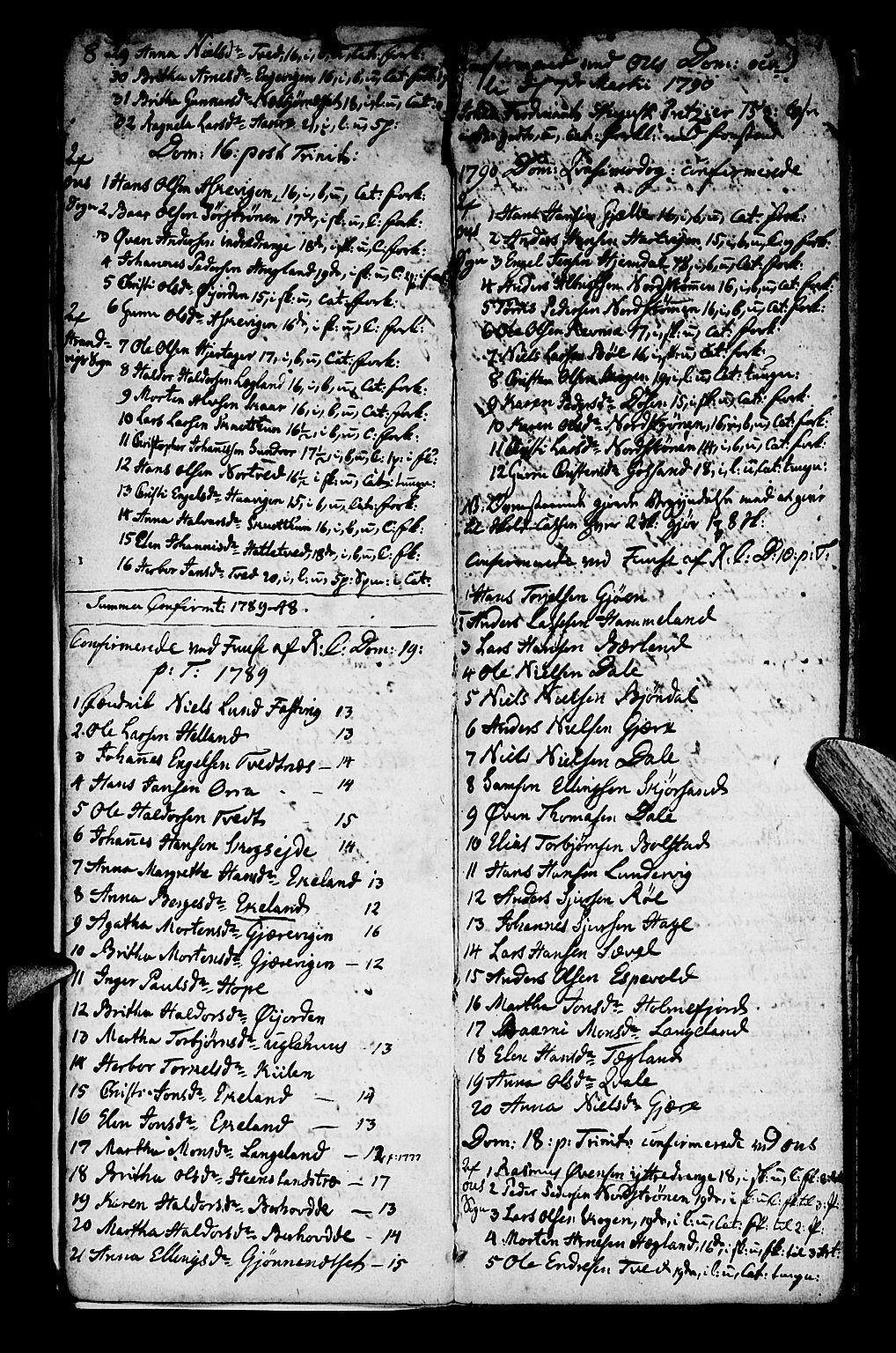 Os sokneprestembete, AV/SAB-A-99929: Parish register (official) no. A 13, 1783-1810, p. 8-9