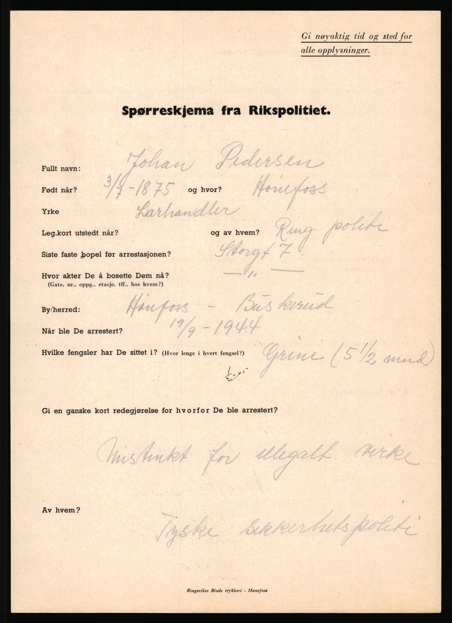 Rikspolitisjefen, AV/RA-S-1560/L/L0013: Noss, Eirik - Petrussen, Sigurd, 1940-1945, p. 1039