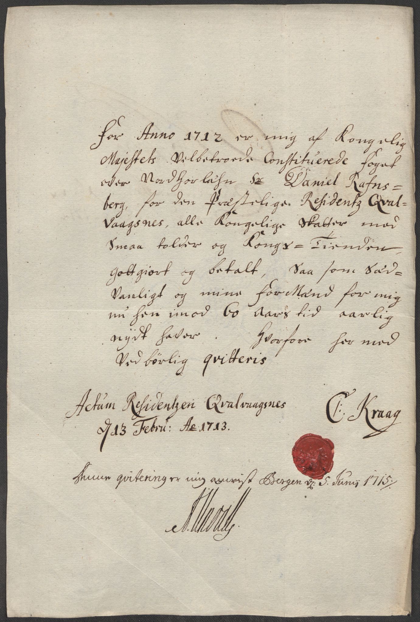 Rentekammeret inntil 1814, Reviderte regnskaper, Fogderegnskap, AV/RA-EA-4092/R51/L3194: Fogderegnskap Nordhordland og Voss, 1712, p. 221