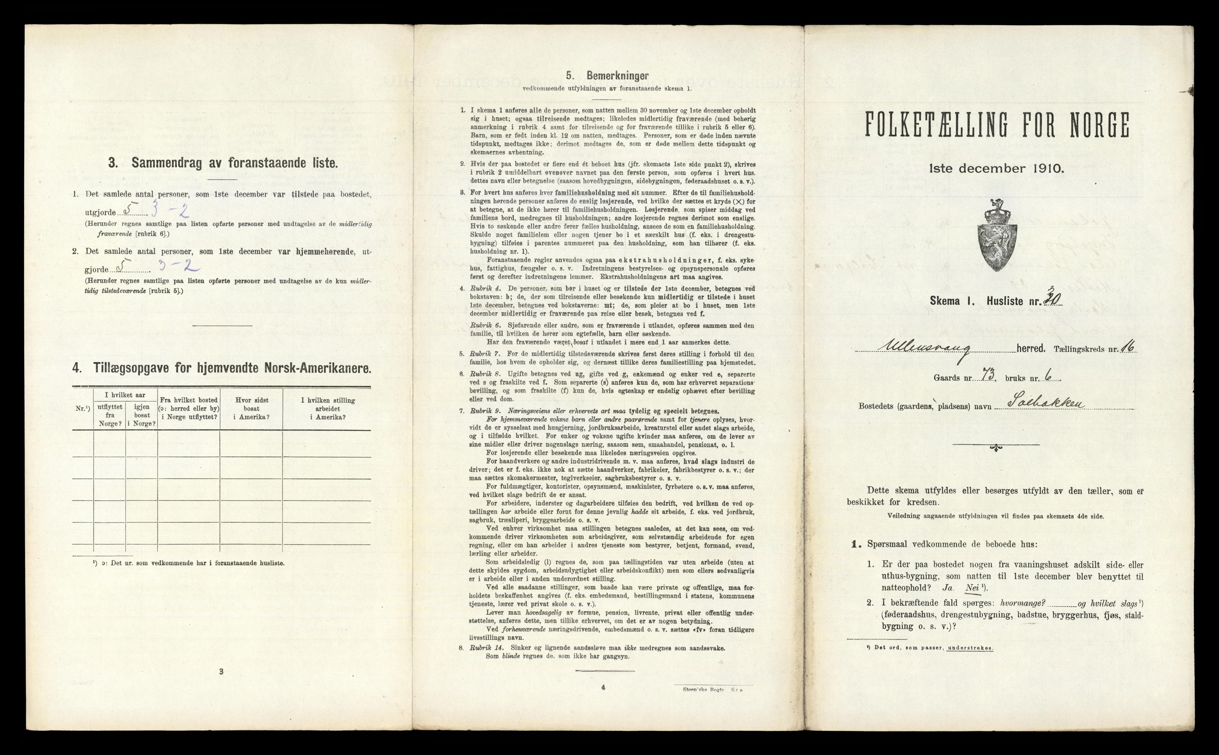 RA, 1910 census for Ullensvang, 1910, p. 2025