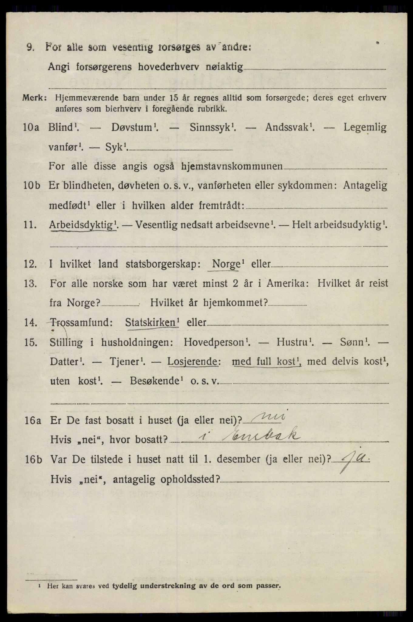 SAO, 1920 census for Hobøl, 1920, p. 5319