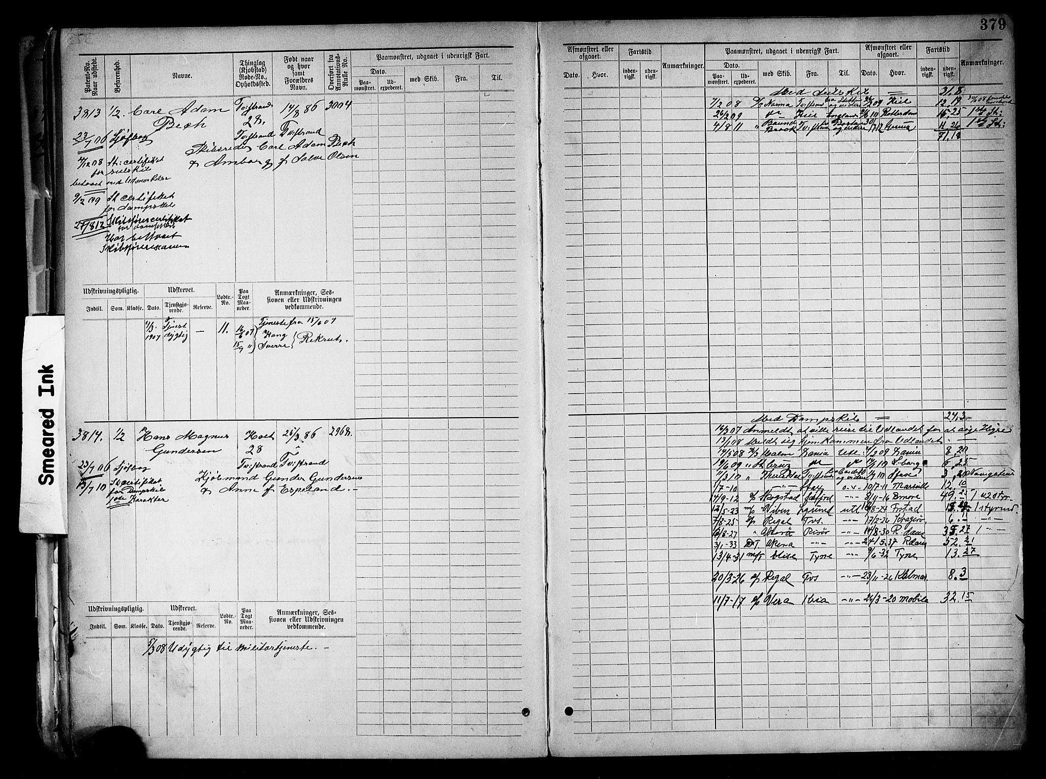 Tvedestrand mønstringskrets, SAK/2031-0011/F/Fb/L0019: Hovedrulle nr 3057-3818, U-35, 1892-1906, p. 391