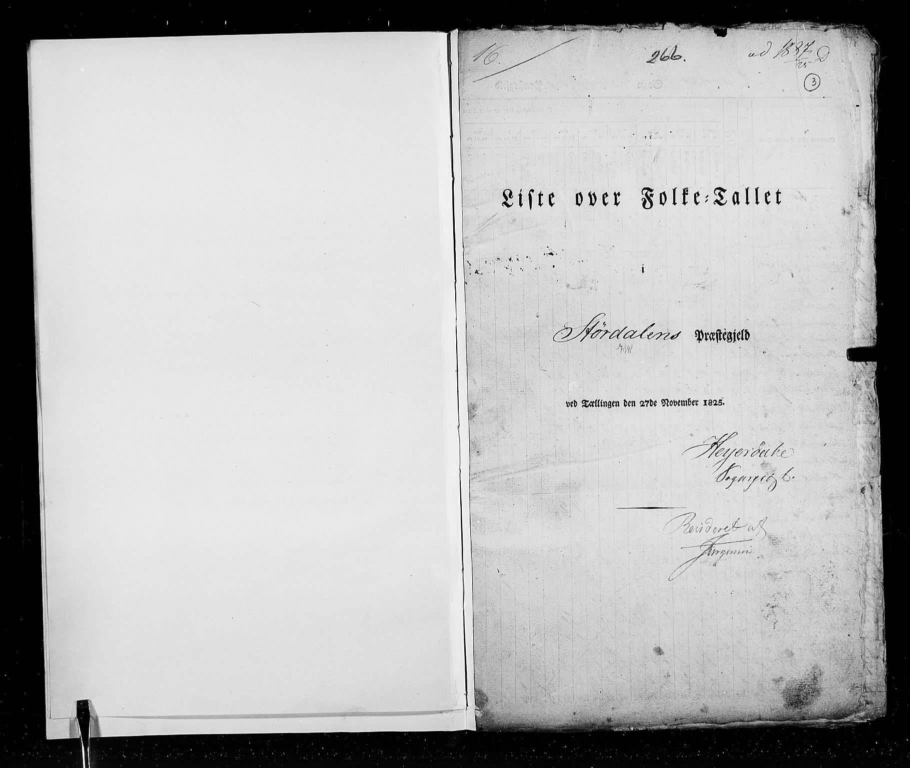 RA, Census 1825, vol. 17: Nordre Trondhjem amt, 1825, p. 3