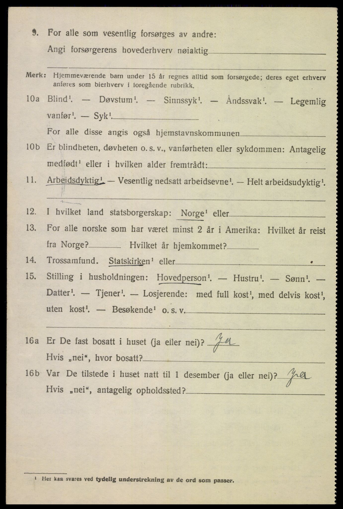 SAK, 1920 census for Kvås, 1920, p. 1173