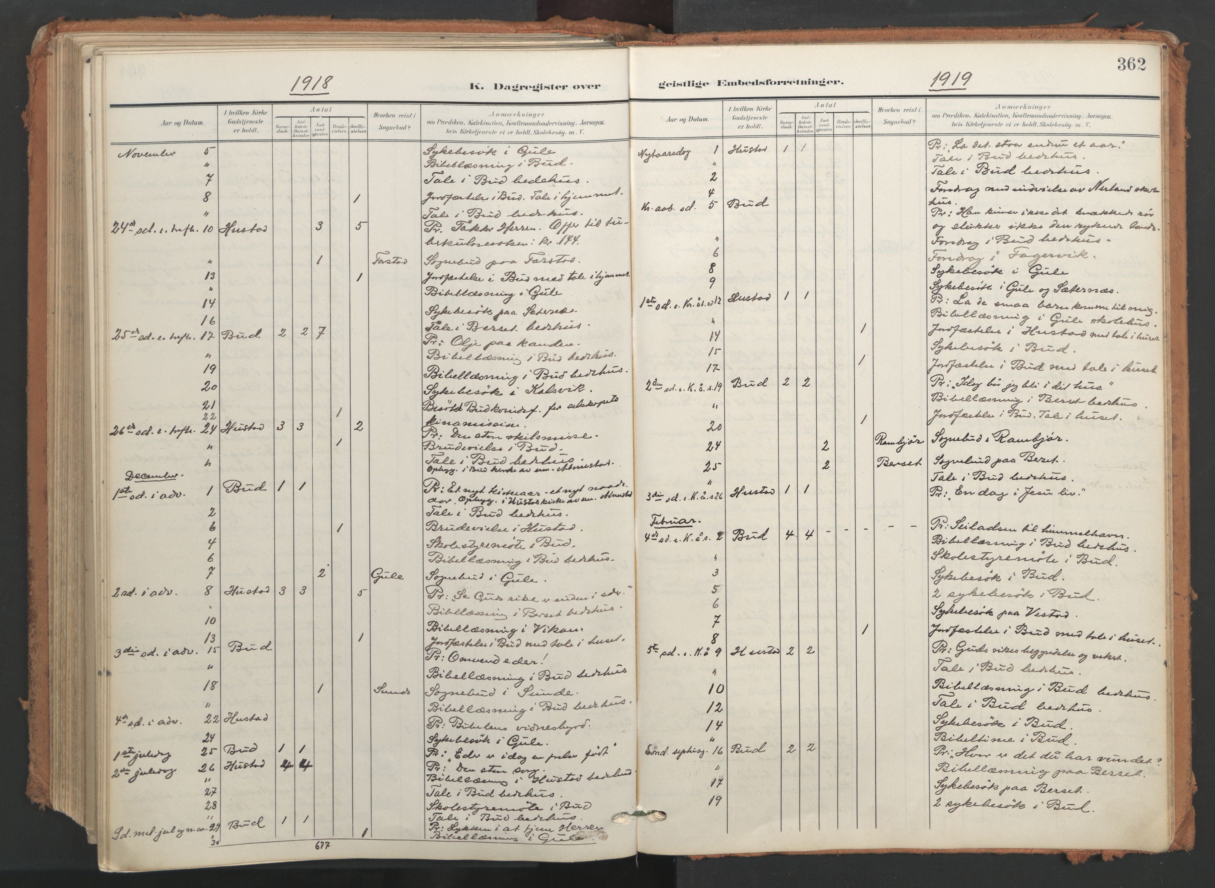 Ministerialprotokoller, klokkerbøker og fødselsregistre - Møre og Romsdal, SAT/A-1454/566/L0771: Parish register (official) no. 566A10, 1904-1929, p. 362