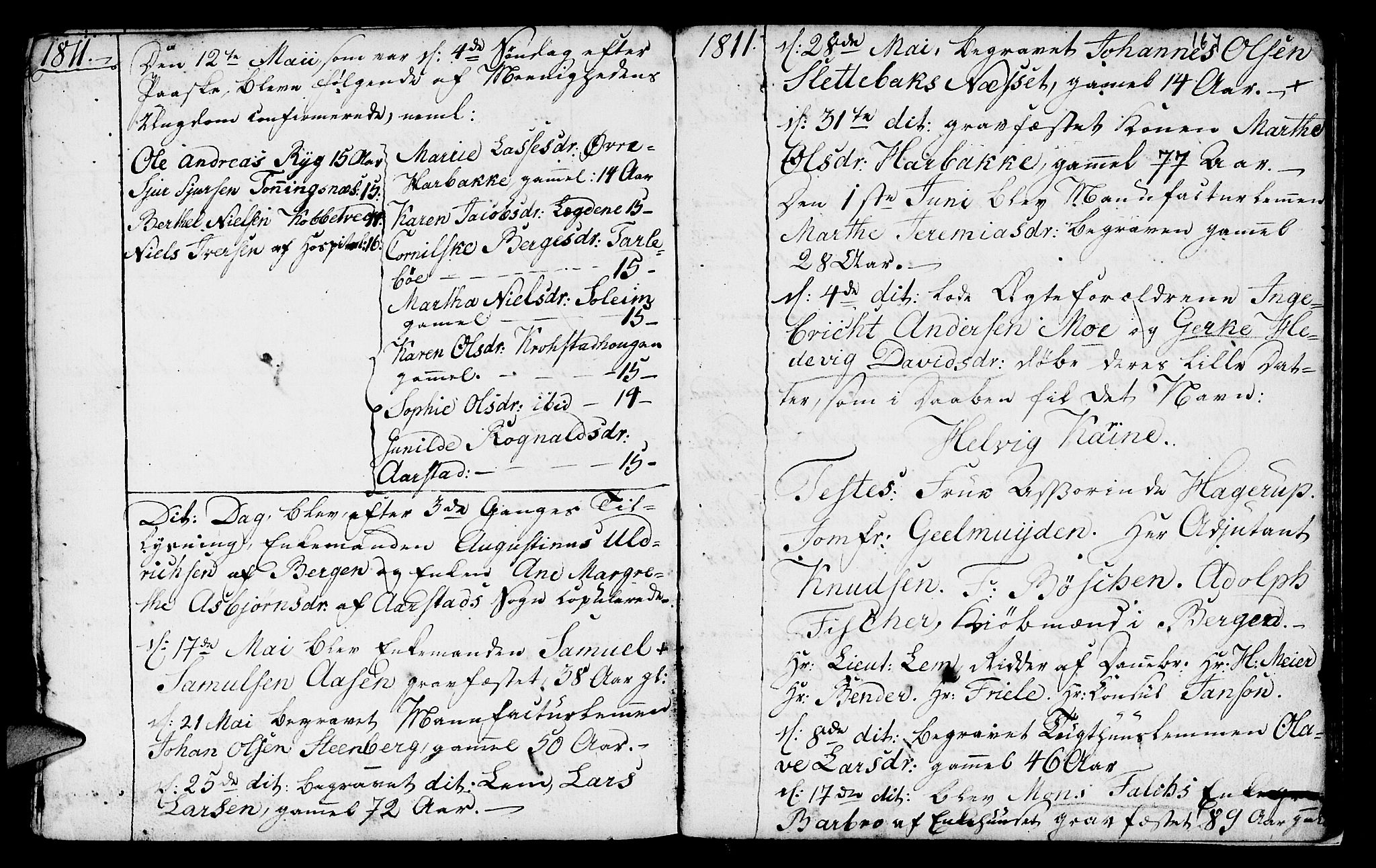 St. Jørgens hospital og Årstad sokneprestembete, AV/SAB-A-99934: Parish register (official) no. A 2, 1766-1814, p. 167