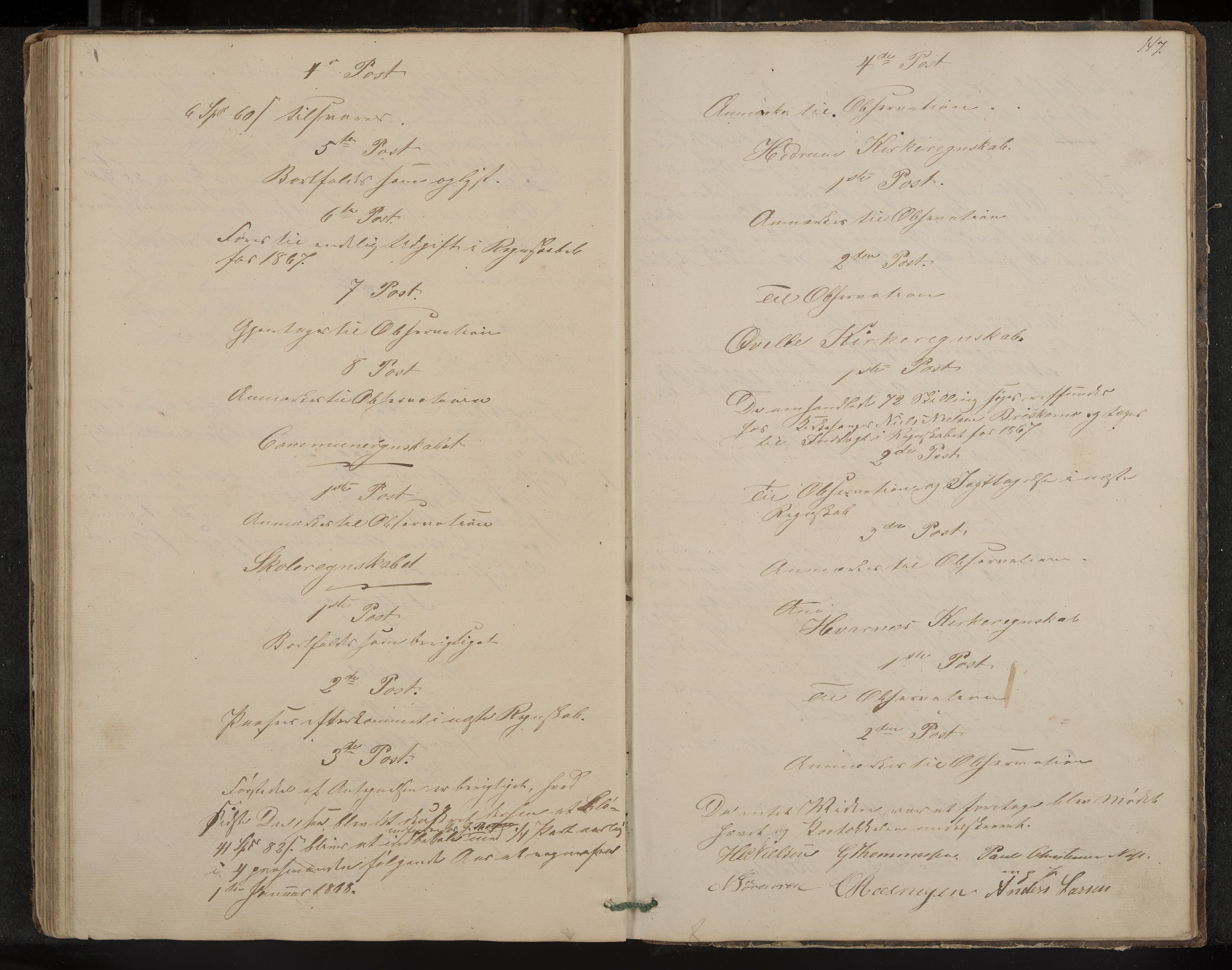 Hedrum formannskap og sentraladministrasjon, IKAK/0727021/A/Aa/L0002: Møtebok, 1853-1867, p. 147