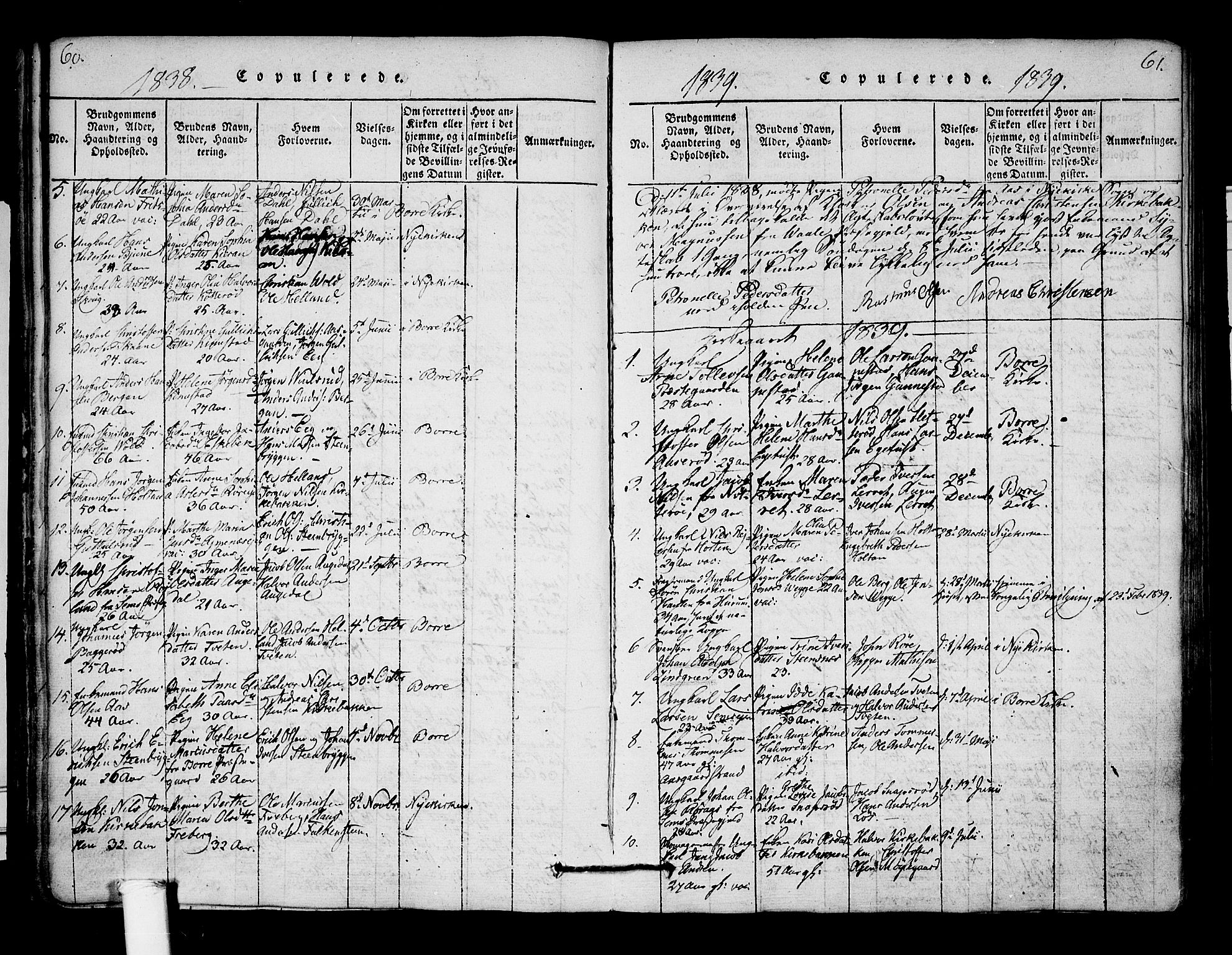 Borre kirkebøker, AV/SAKO-A-338/F/Fa/L0004: Parish register (official) no. I 4, 1815-1845, p. 60-61