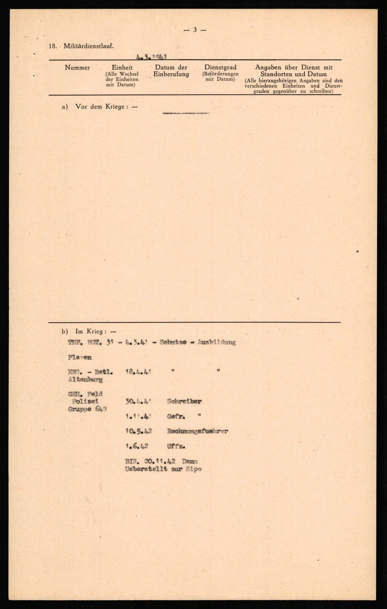 Forsvaret, Forsvarets overkommando II, RA/RAFA-3915/D/Db/L0023: CI Questionaires. Tyske okkupasjonsstyrker i Norge. Tyskere., 1945-1946, p. 536