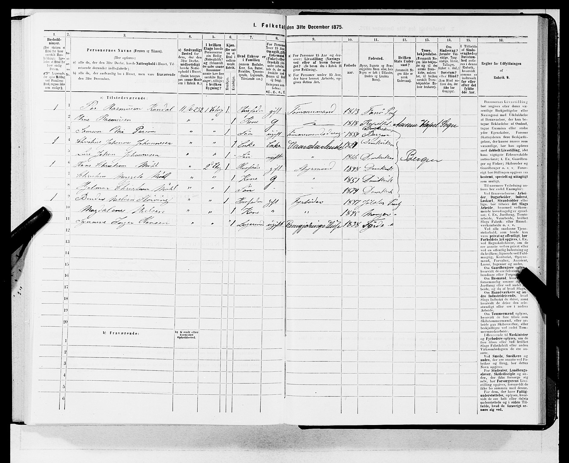 SAB, 1875 census for 1301 Bergen, 1875, p. 2847