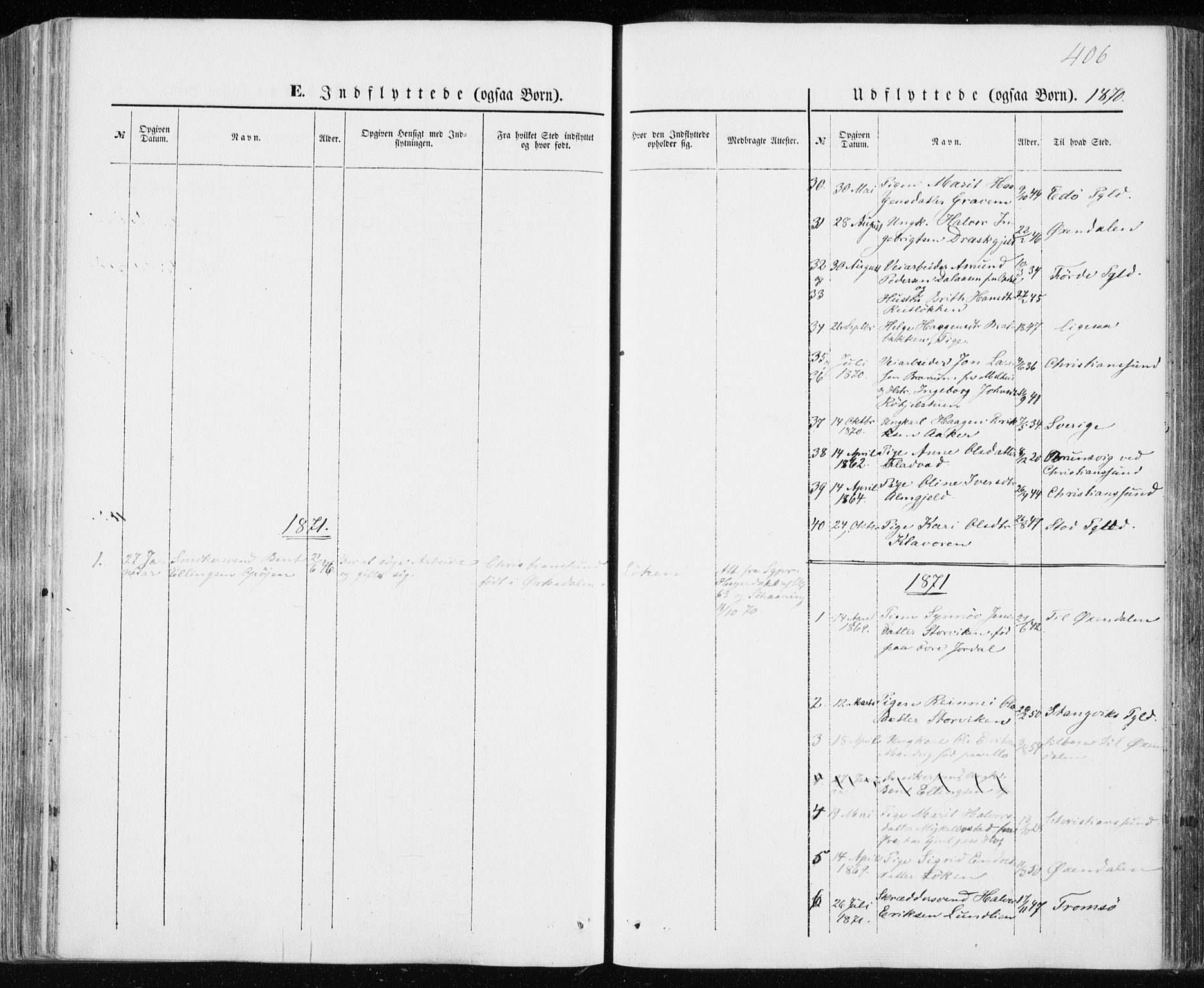 Ministerialprotokoller, klokkerbøker og fødselsregistre - Møre og Romsdal, SAT/A-1454/590/L1013: Parish register (official) no. 590A05, 1847-1877, p. 406