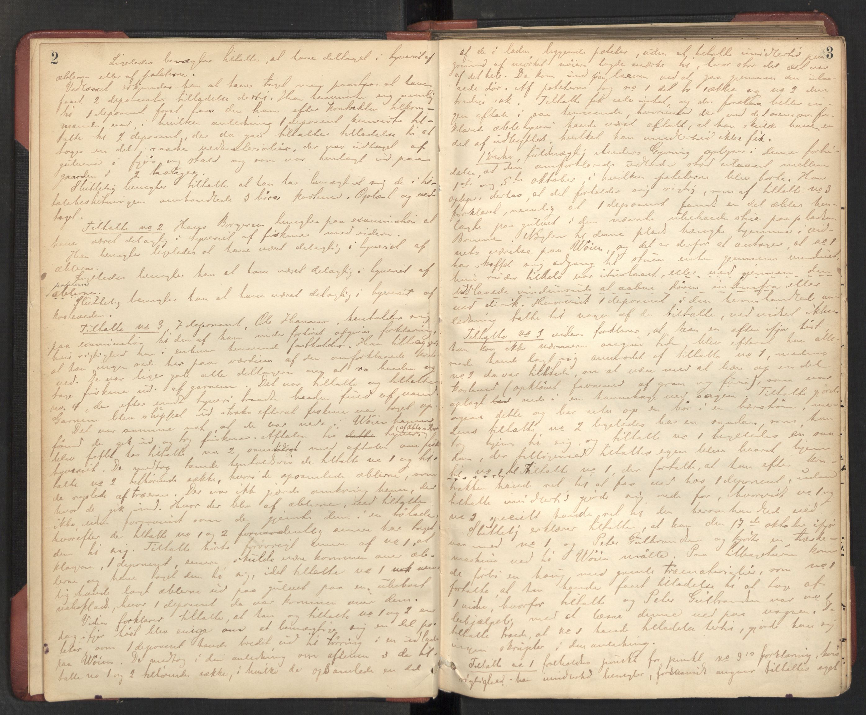 Aker sorenskriveri, AV/SAO-A-10895/F/Fc/Fcb/L0061: Ekstrarettsprotokoll, 1887-1889, p. 2-3