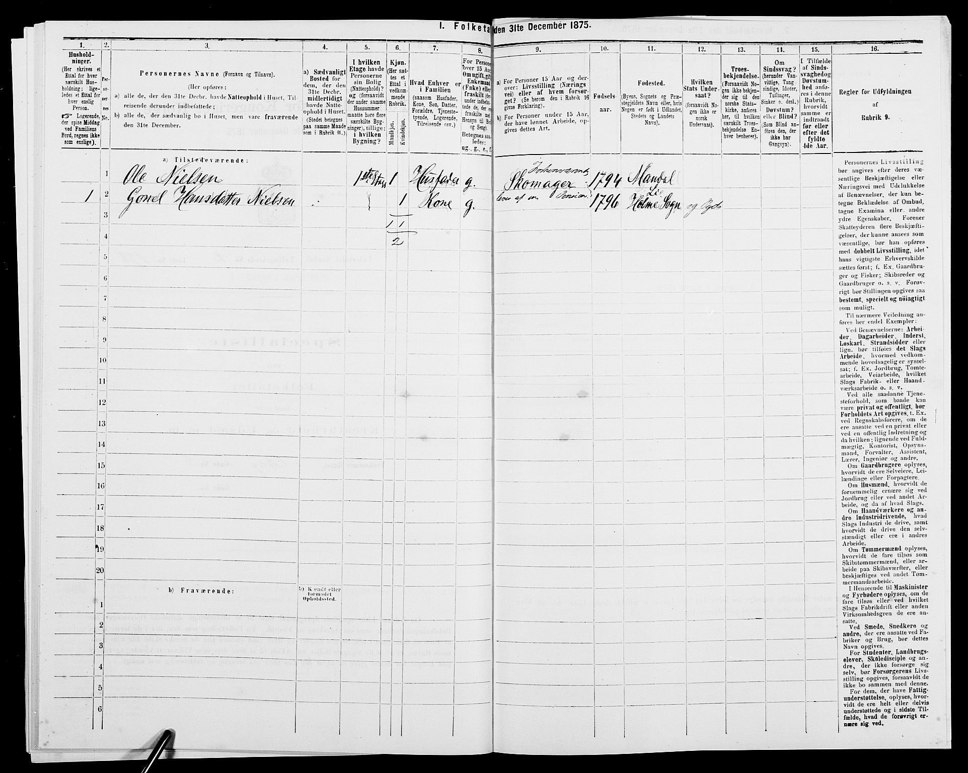 SAK, 1875 census for 1002B Mandal/Mandal, 1875, p. 385