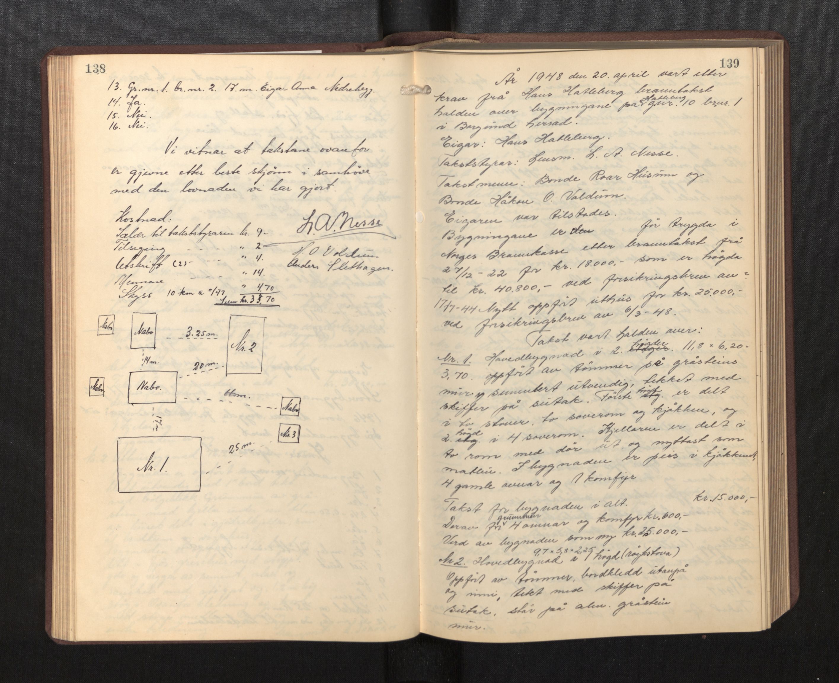 Lensmannen i Borgund, AV/SAB-A-26601/0012/L0002: Branntakstprotokoll, 1929-1933, p. 138-139