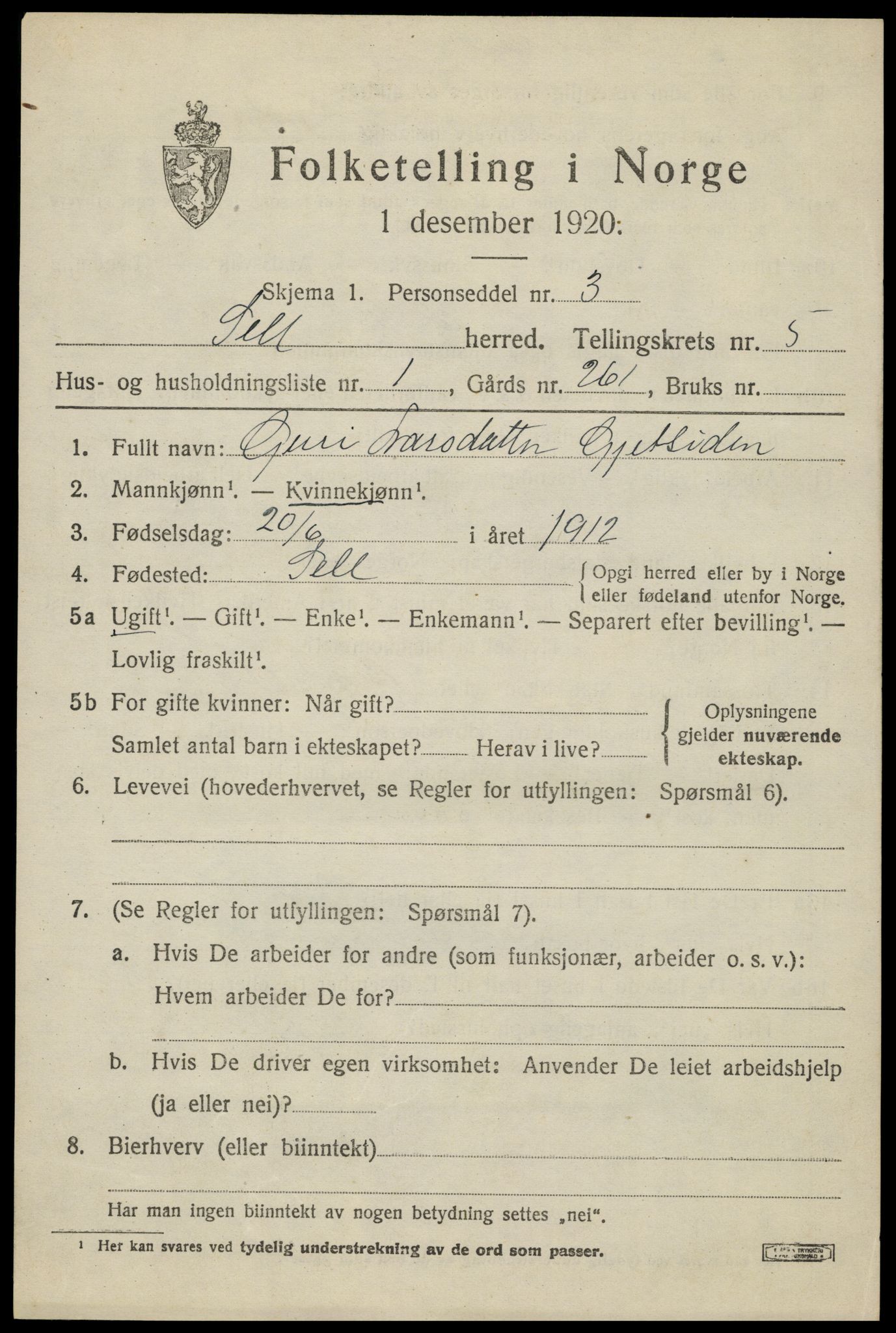 SAH, 1920 census for Sel, 1920, p. 4120