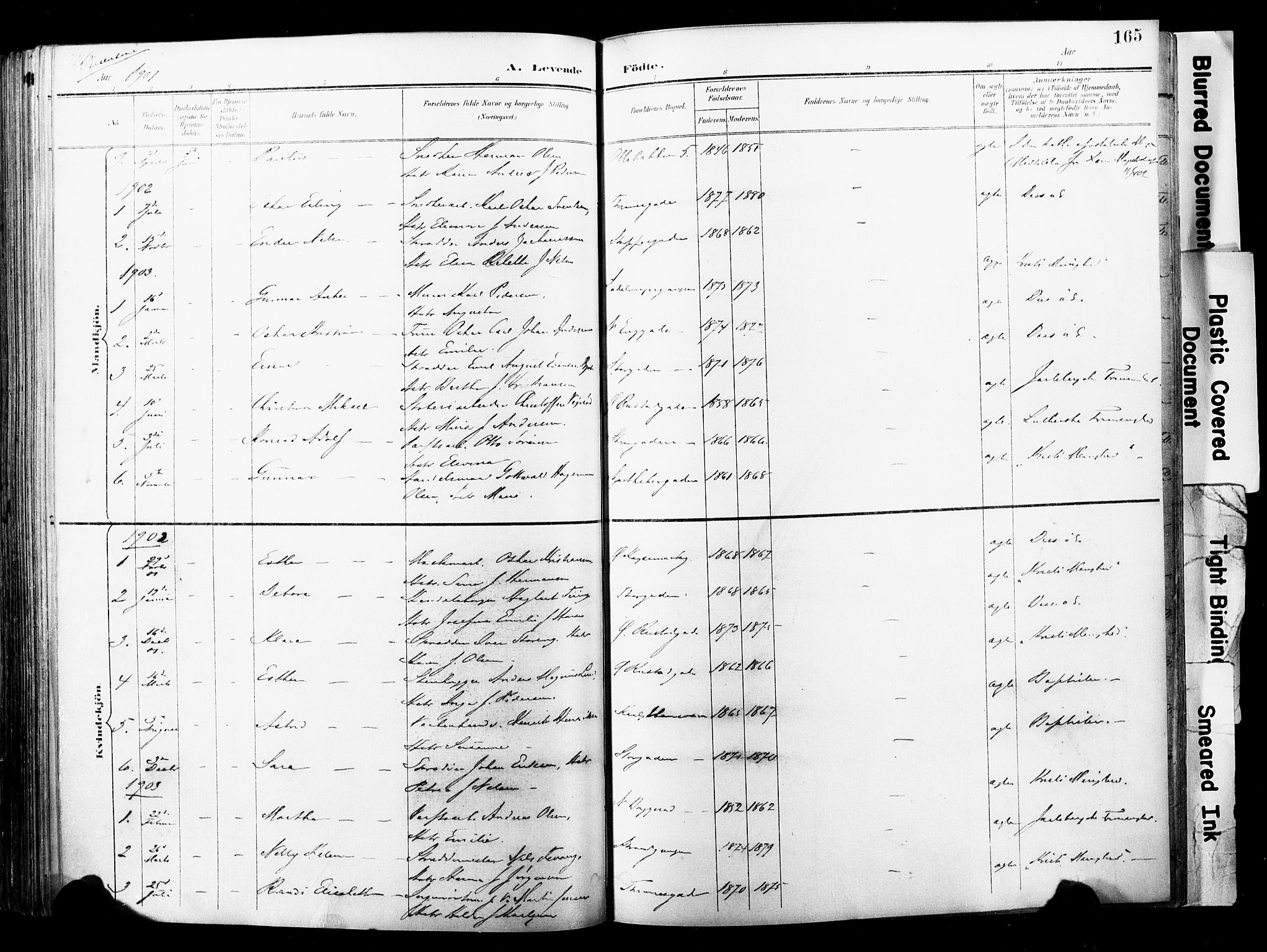 Horten kirkebøker, AV/SAKO-A-348/F/Fa/L0005: Parish register (official) no. 5, 1896-1904, p. 165