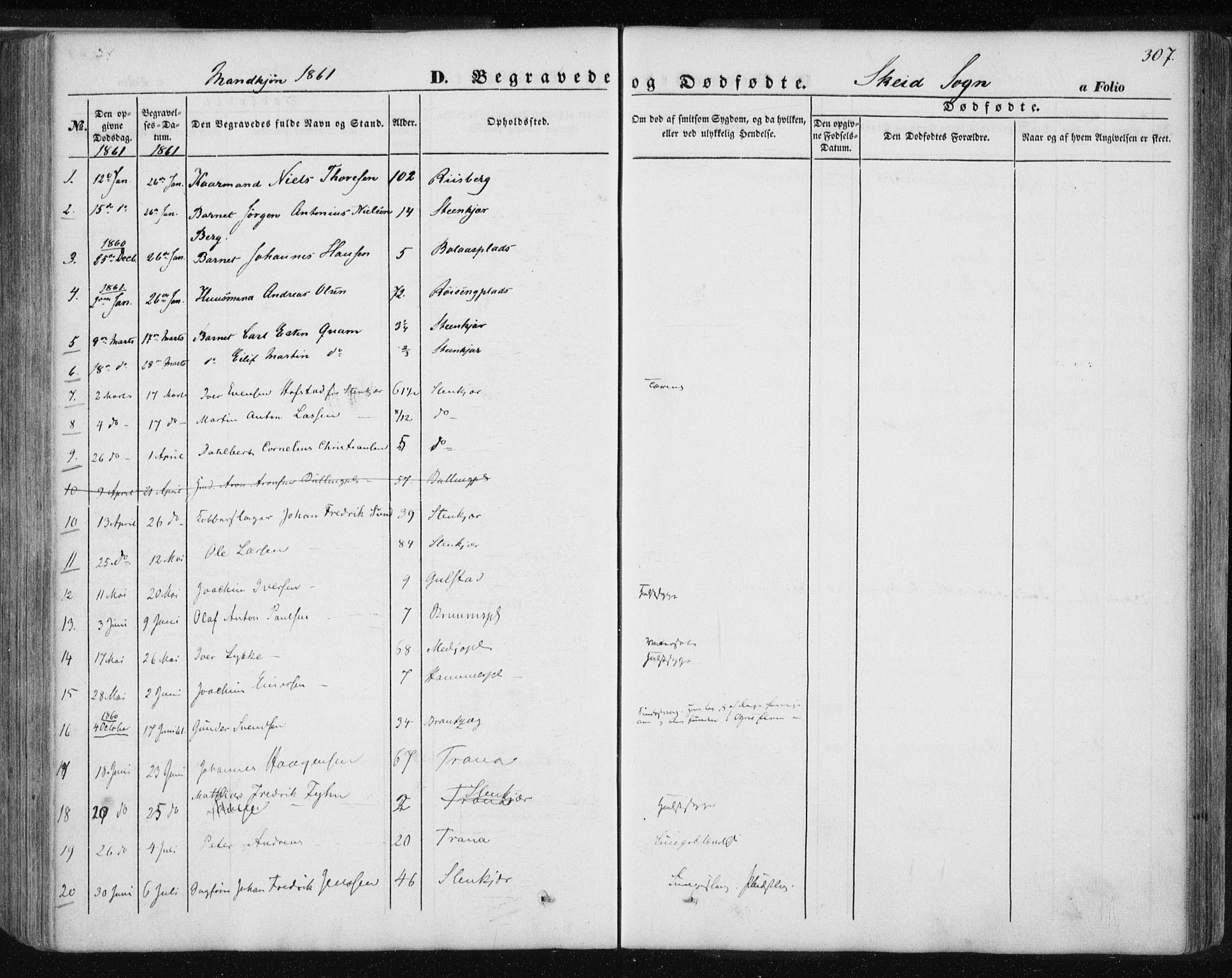 Ministerialprotokoller, klokkerbøker og fødselsregistre - Nord-Trøndelag, SAT/A-1458/735/L0342: Parish register (official) no. 735A07 /2, 1849-1862, p. 307
