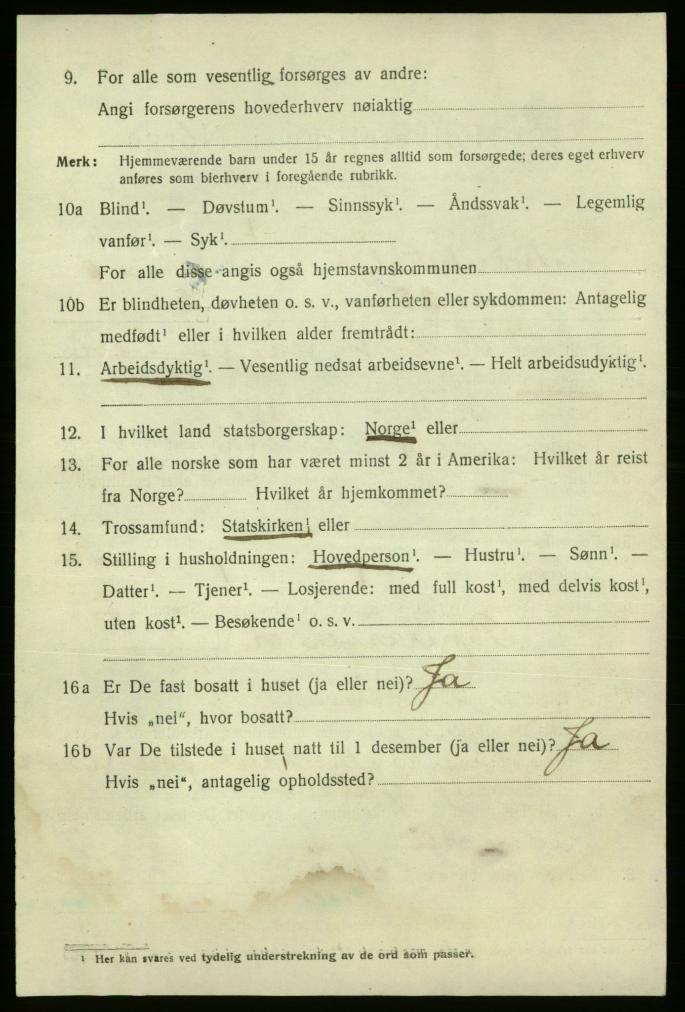 SAO, 1920 census for Fredrikshald, 1920, p. 13661